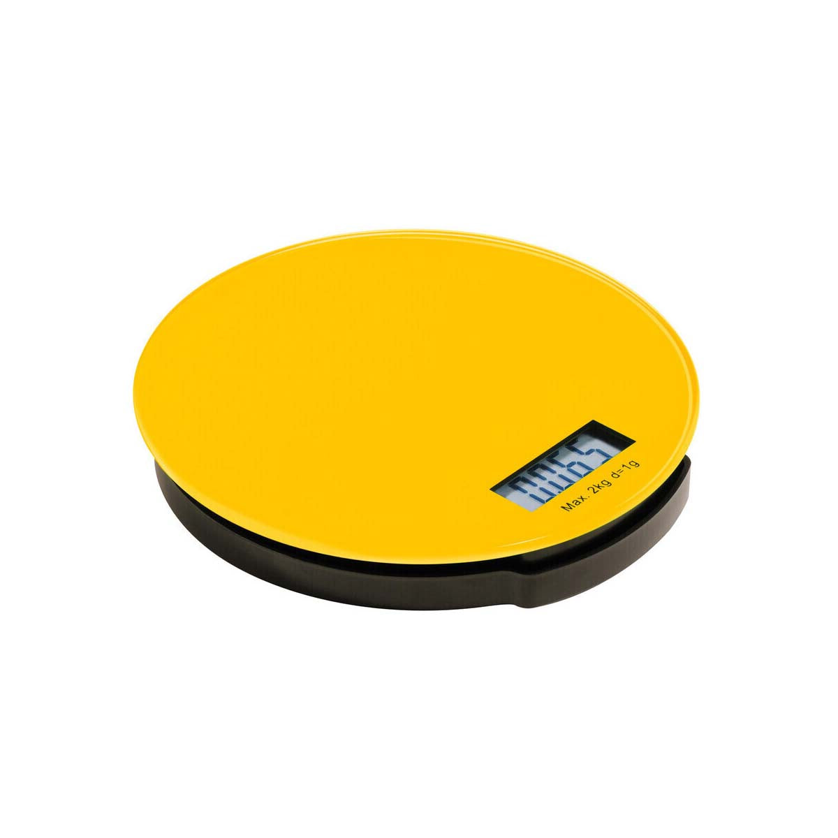 Zing Yellow Glass Round Kitchen Scale