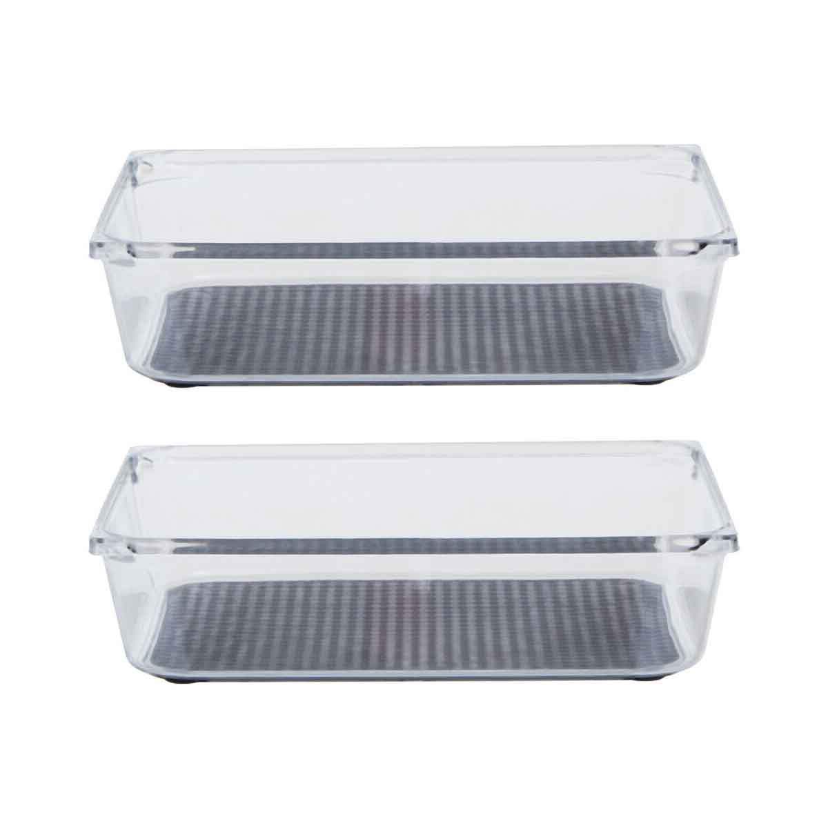 Romm Medium Set Of Two Kitchen Organisers With Rubber Insert