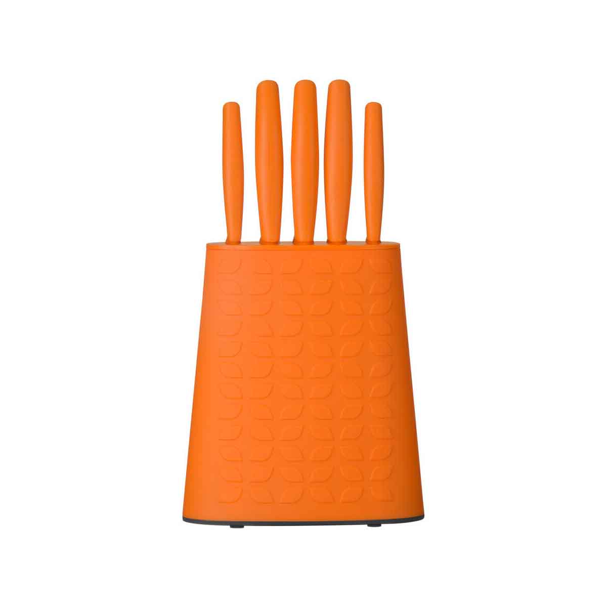 Living Colour 5Pc Orange Knife Block Set