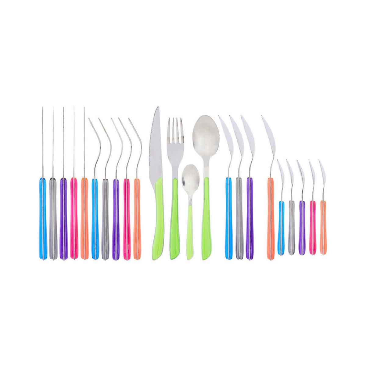 Zuma 24Pc Multi Coloured Cutlery Set
