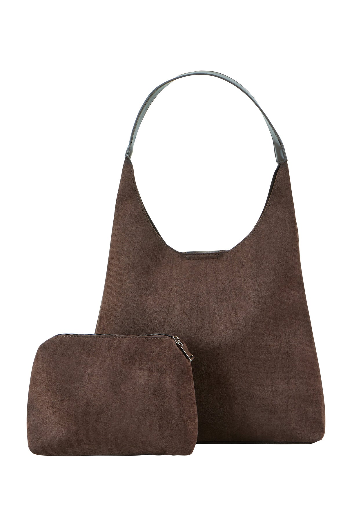 Yumi Brown Shoulder Bag With Inside Bag