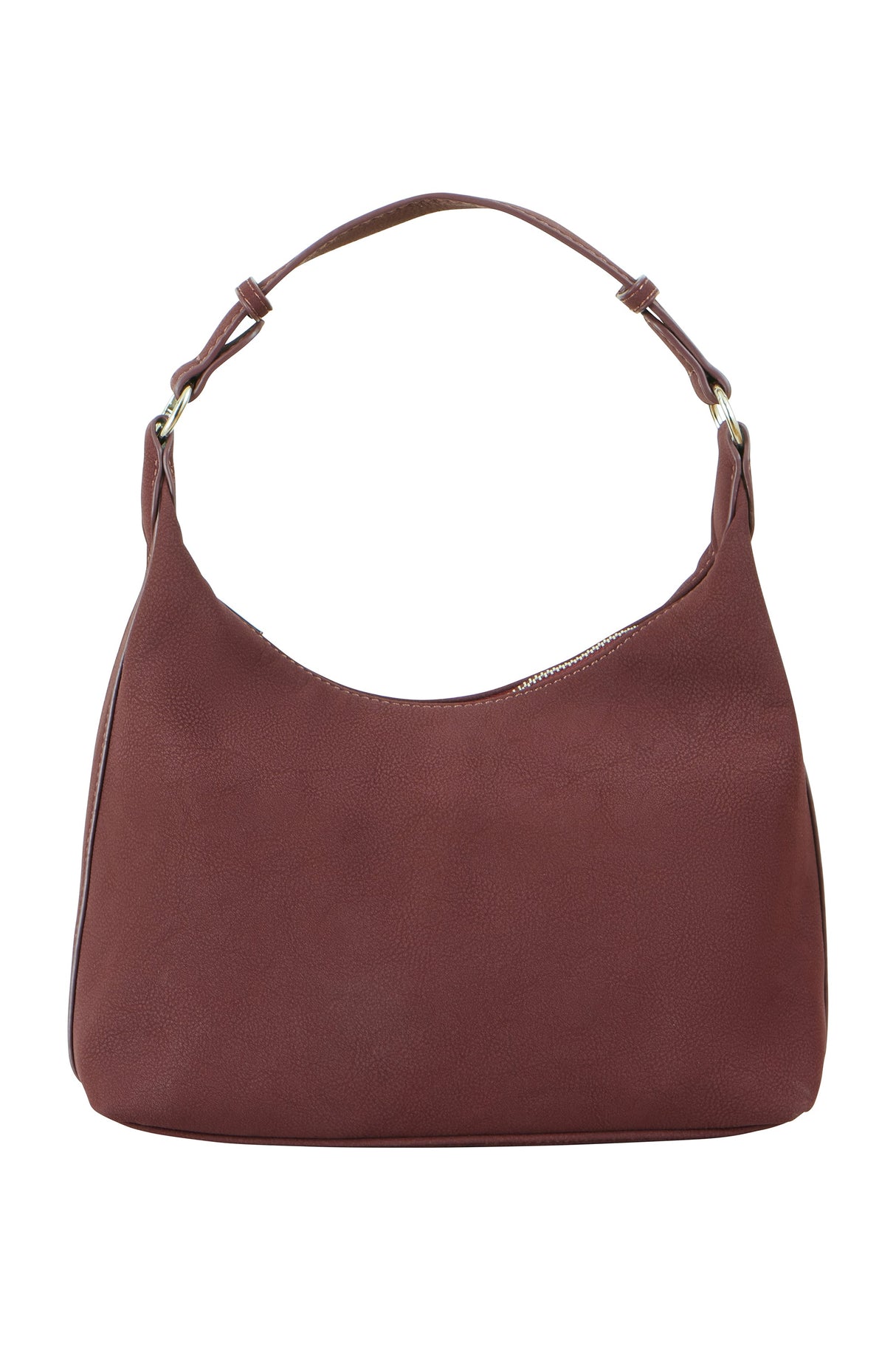Yumi Burgundy Shoulder Bag With Buckle Strap