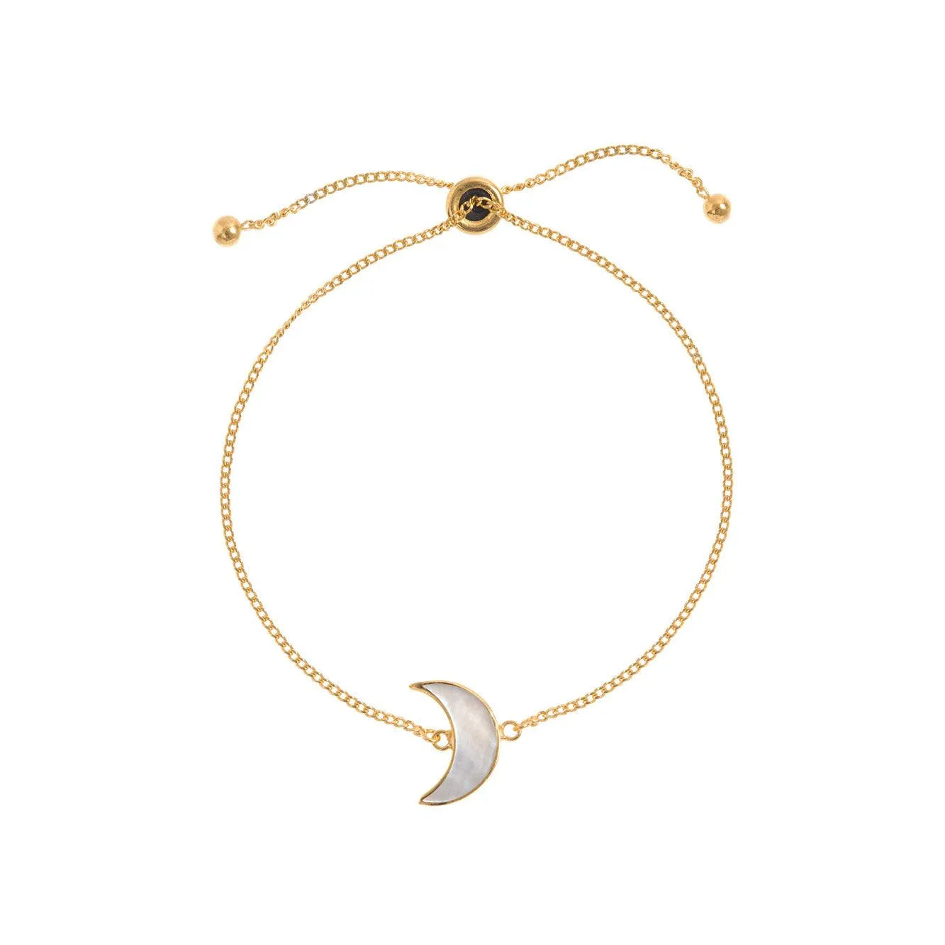 Adjustable Gold Moon Bracelet