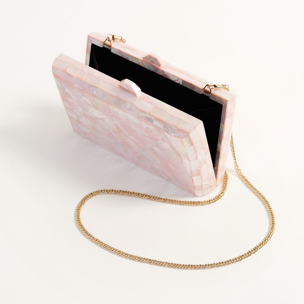 Aphrodite Pink Mother of Pearl Clutch Bag
