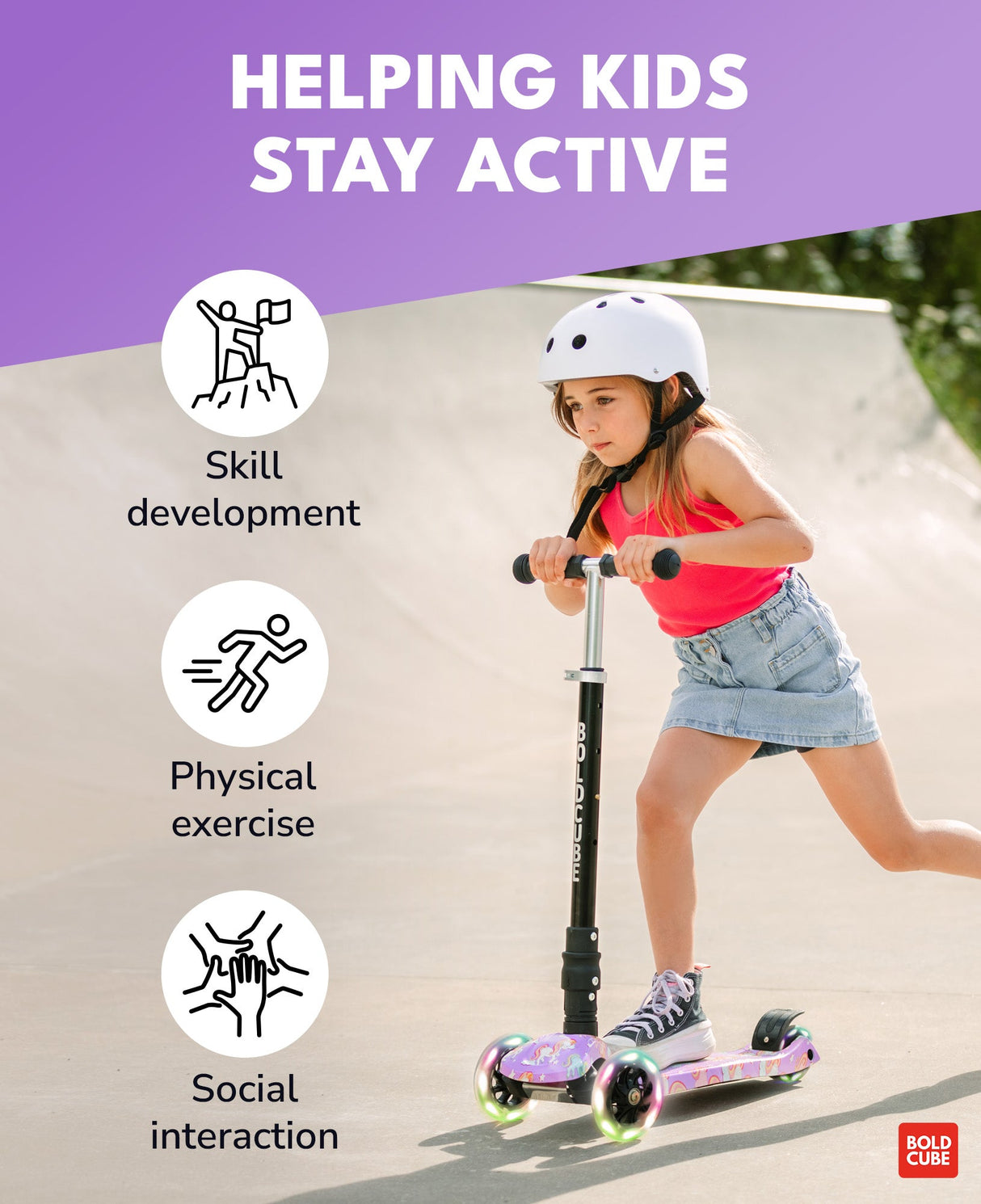 Unicorn Land - Big 3 Wheel Scooter