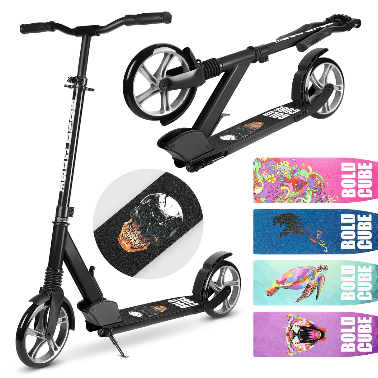 Black - Big 2 Wheel Scooter