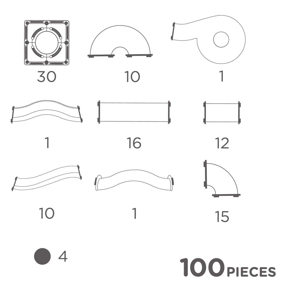 Cleverclixx BALL RUN DAZZLING LIGHTS PACK INTENSE 100 PIECES