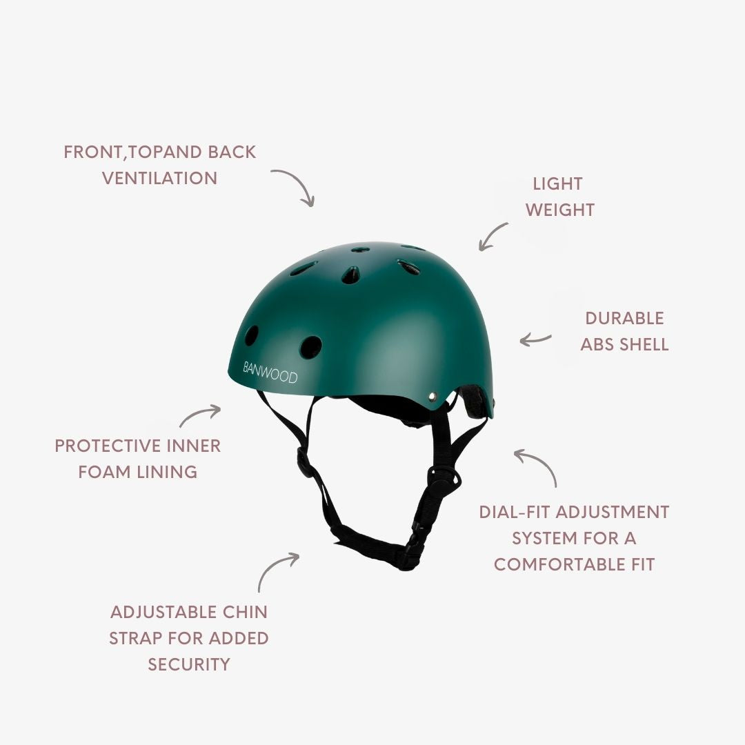 Kids Helmet- Matte Green