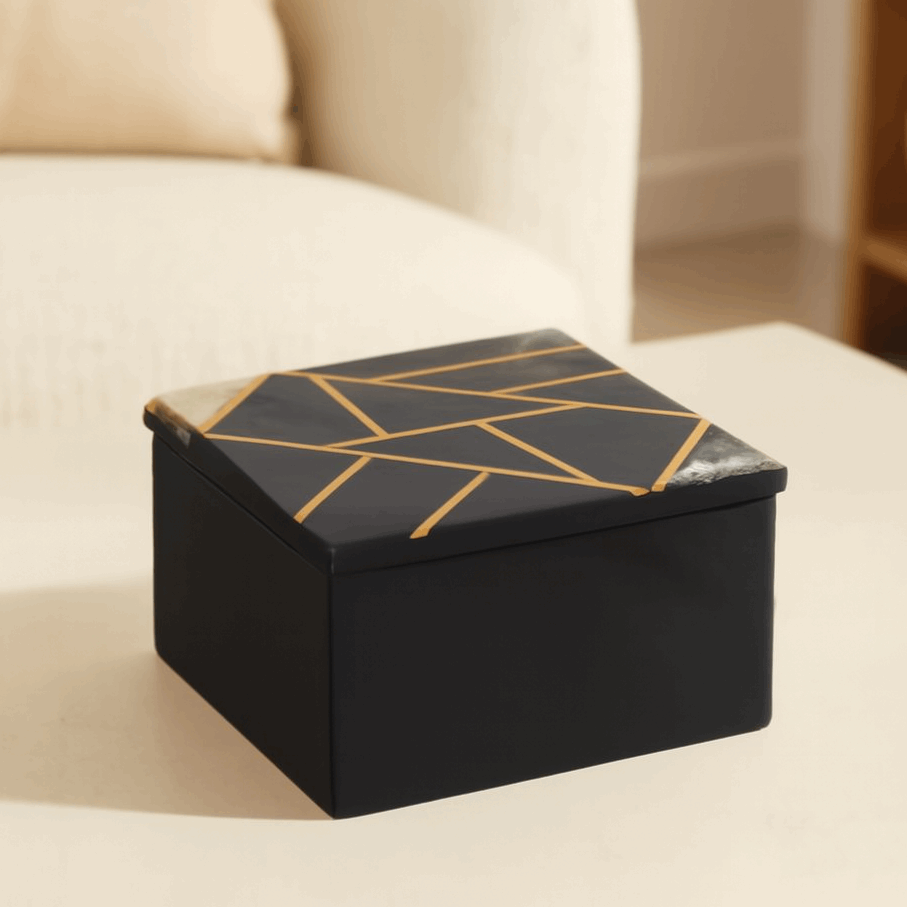 Oriana Small Black Slate Trinket Box
