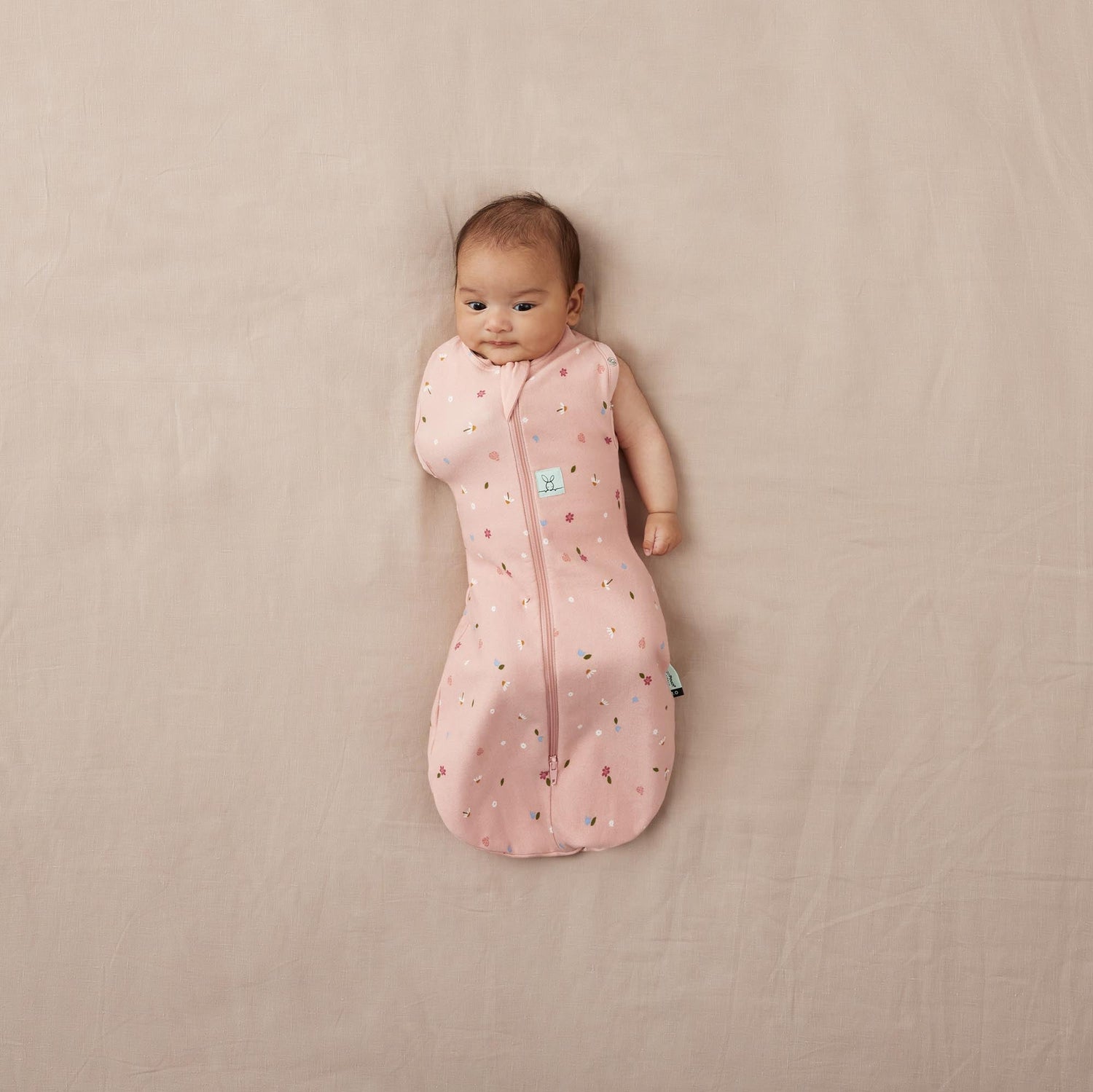 ErgoPouch - Organic Summer Cocoon Swaddle Sleeping Bag - Daisies - 0.2 TOG