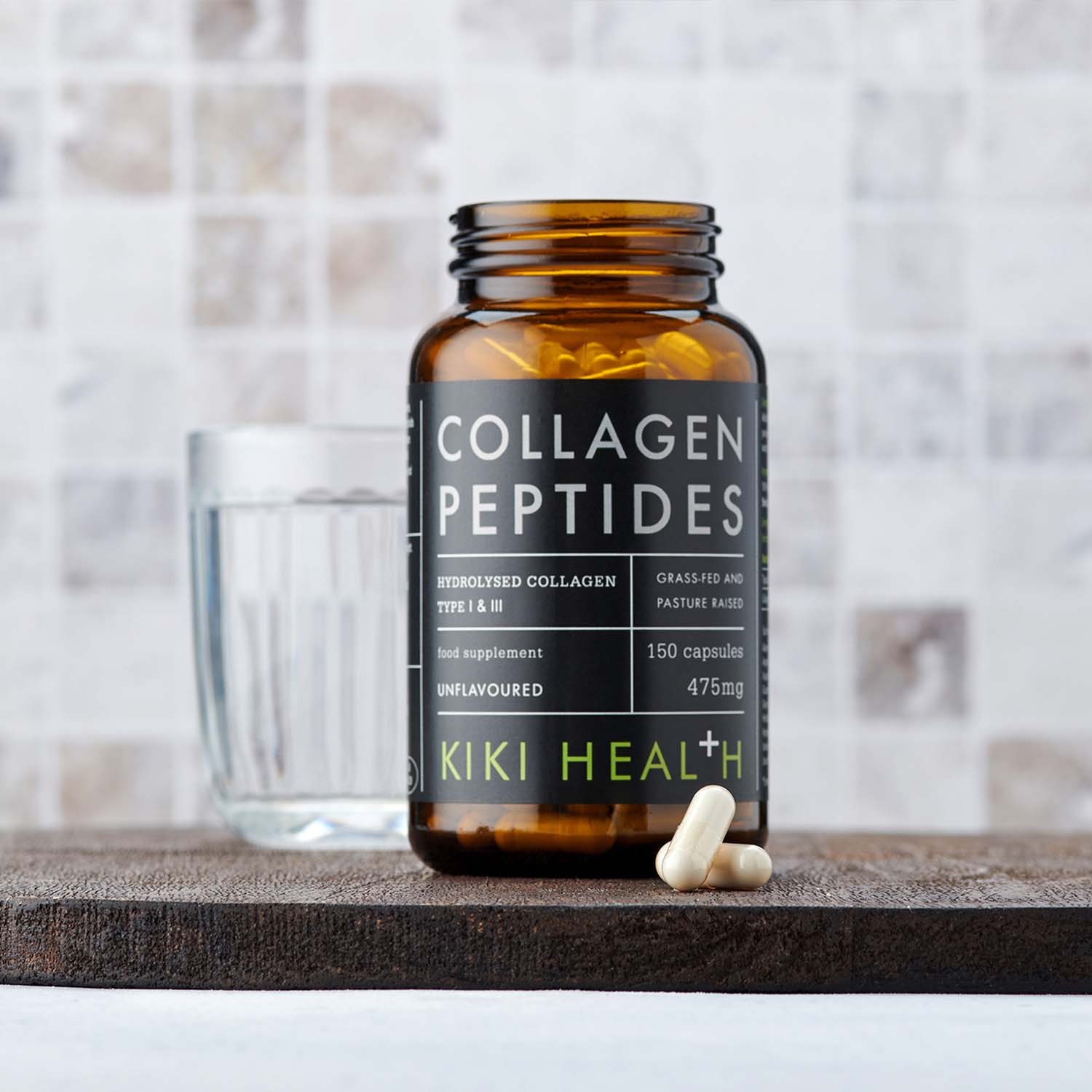 Kiki Health Bovine Collagen Peptides - 150 Vegicaps