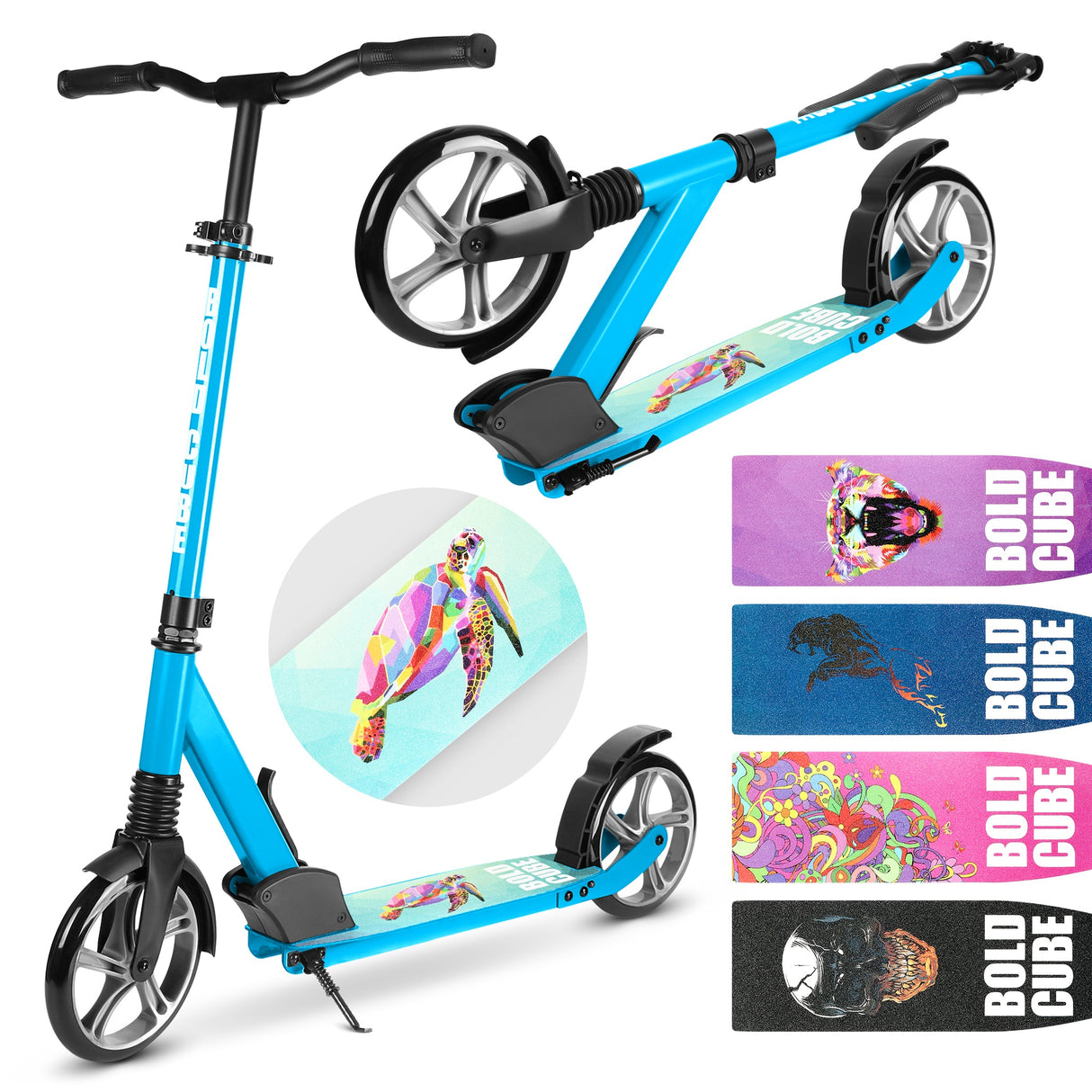 Cyan - Big 2 Wheel Scooter