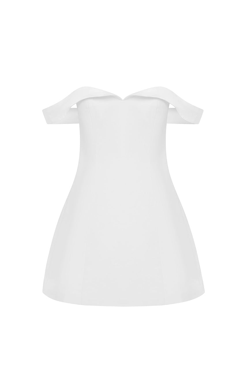 EBONY MINI DRESS - WHITE