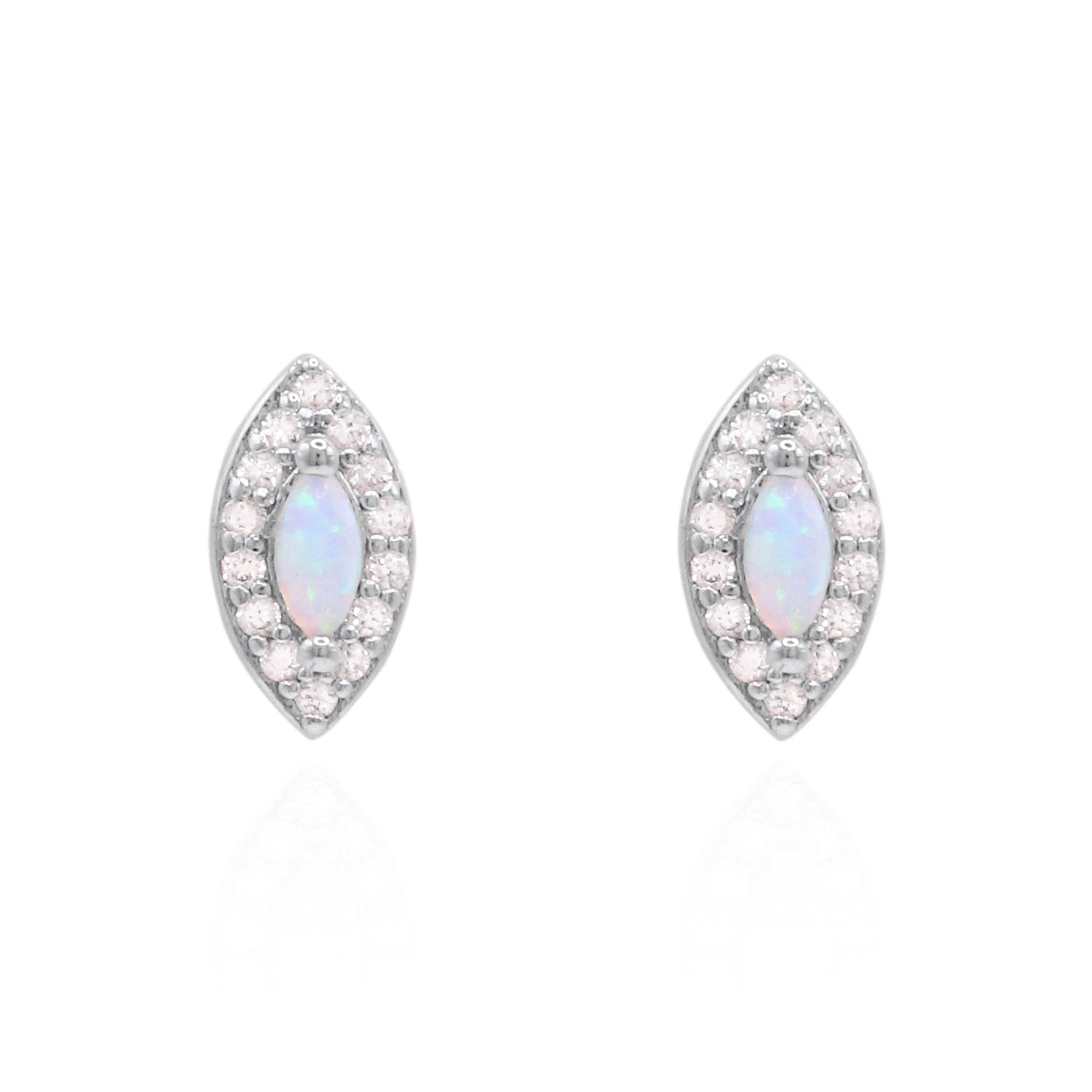 Eloise Opal Stud Earrings | 925 Silver Plated