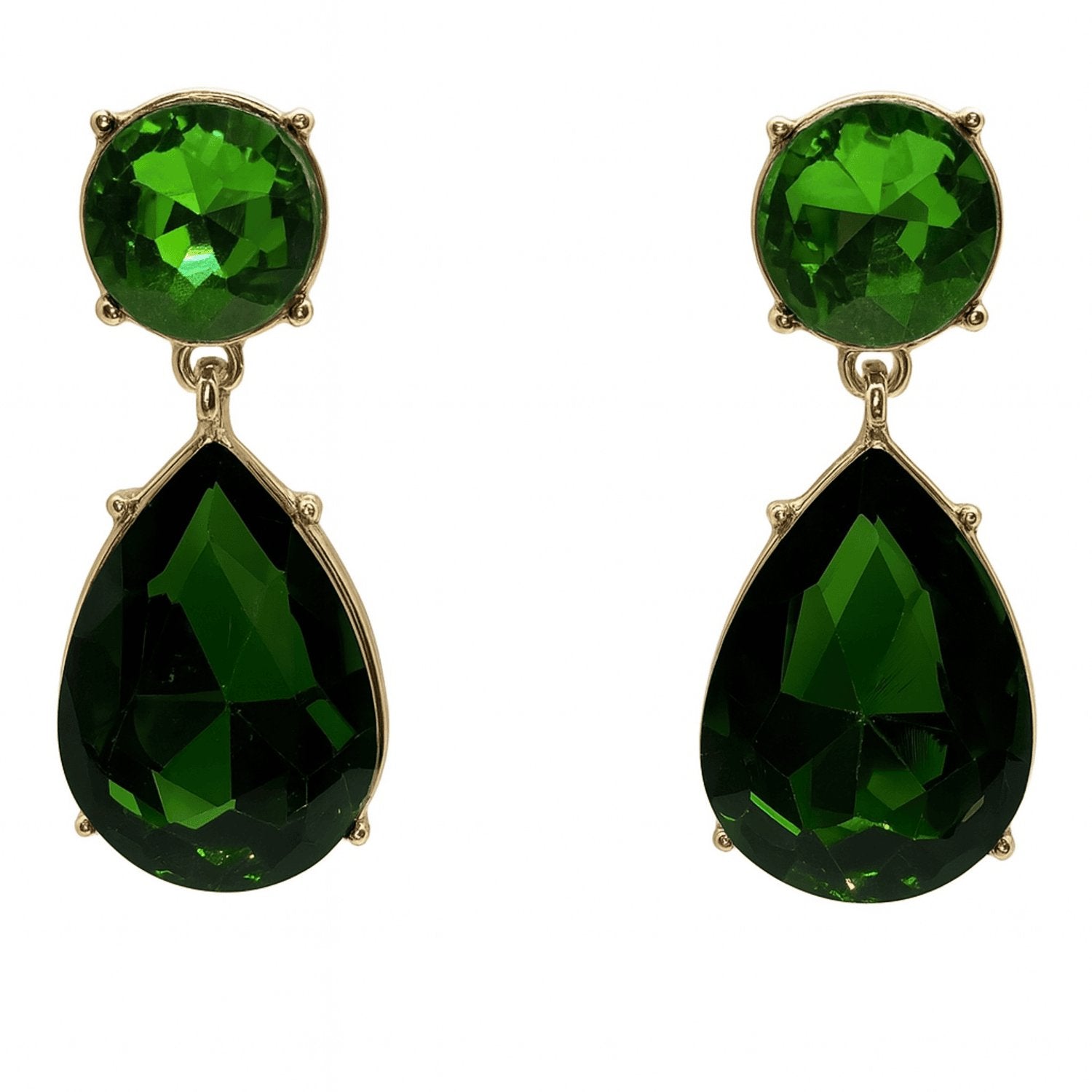 Marina Emerald Pear Shape Clip on Drops