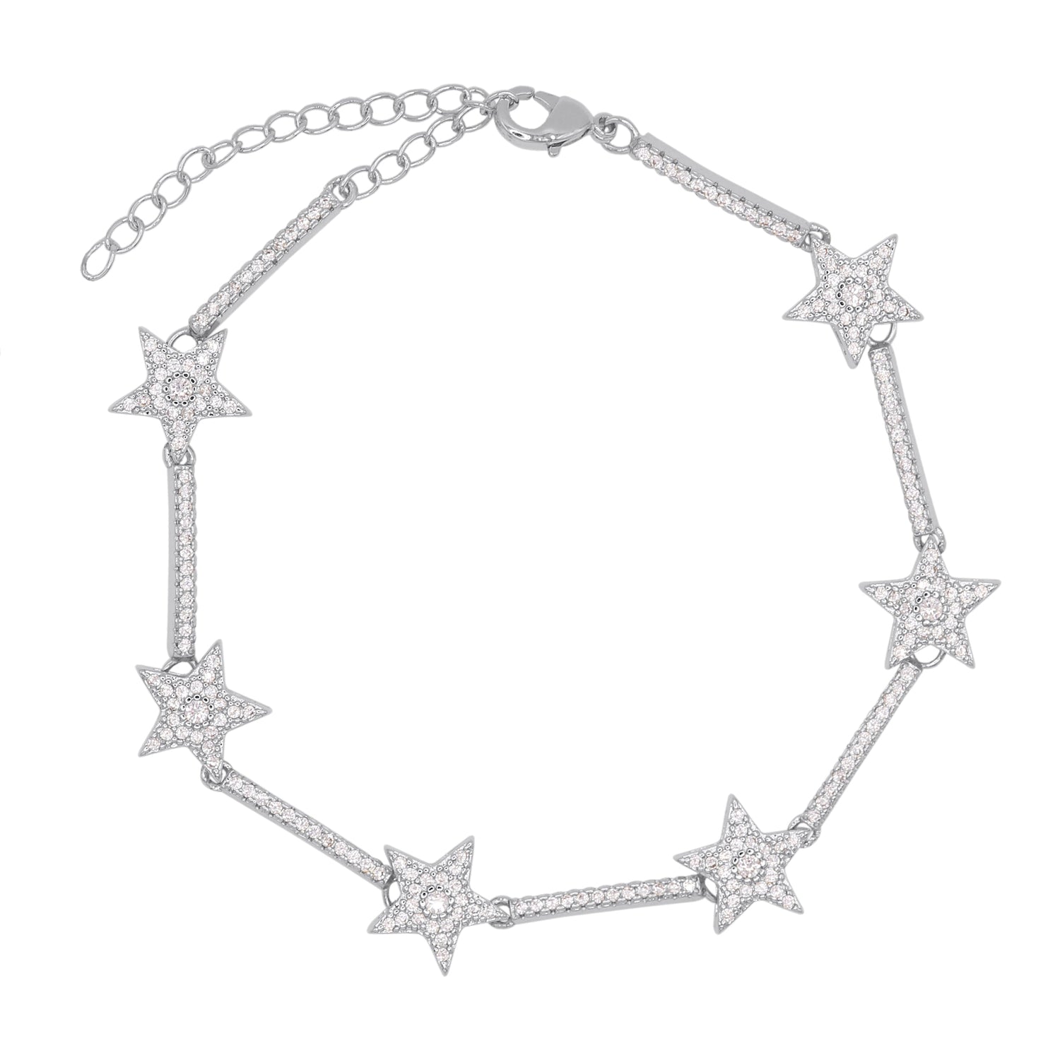 Etta Sparkling Star Bracelet | Silver Plated