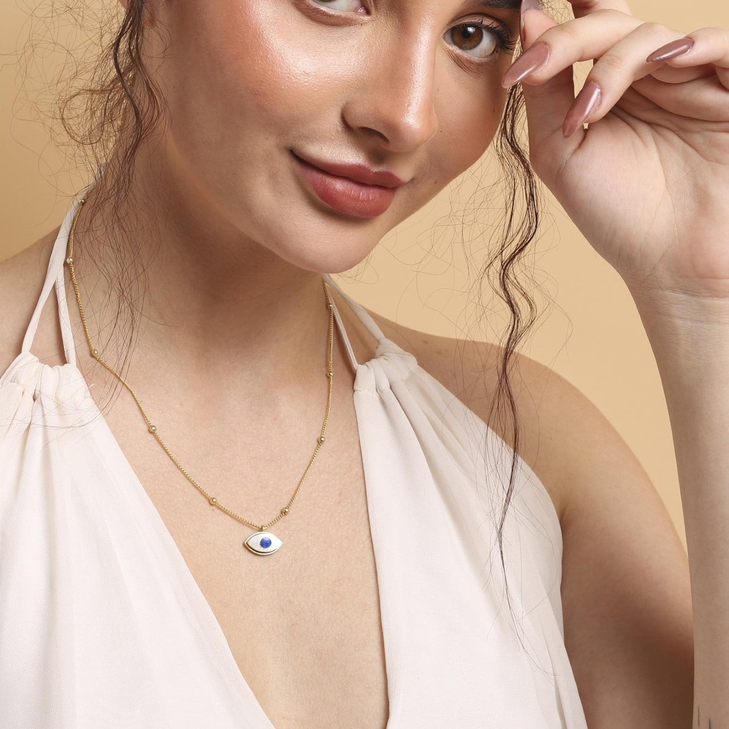 Evil Eye Mother of Pearl Jewellery Set