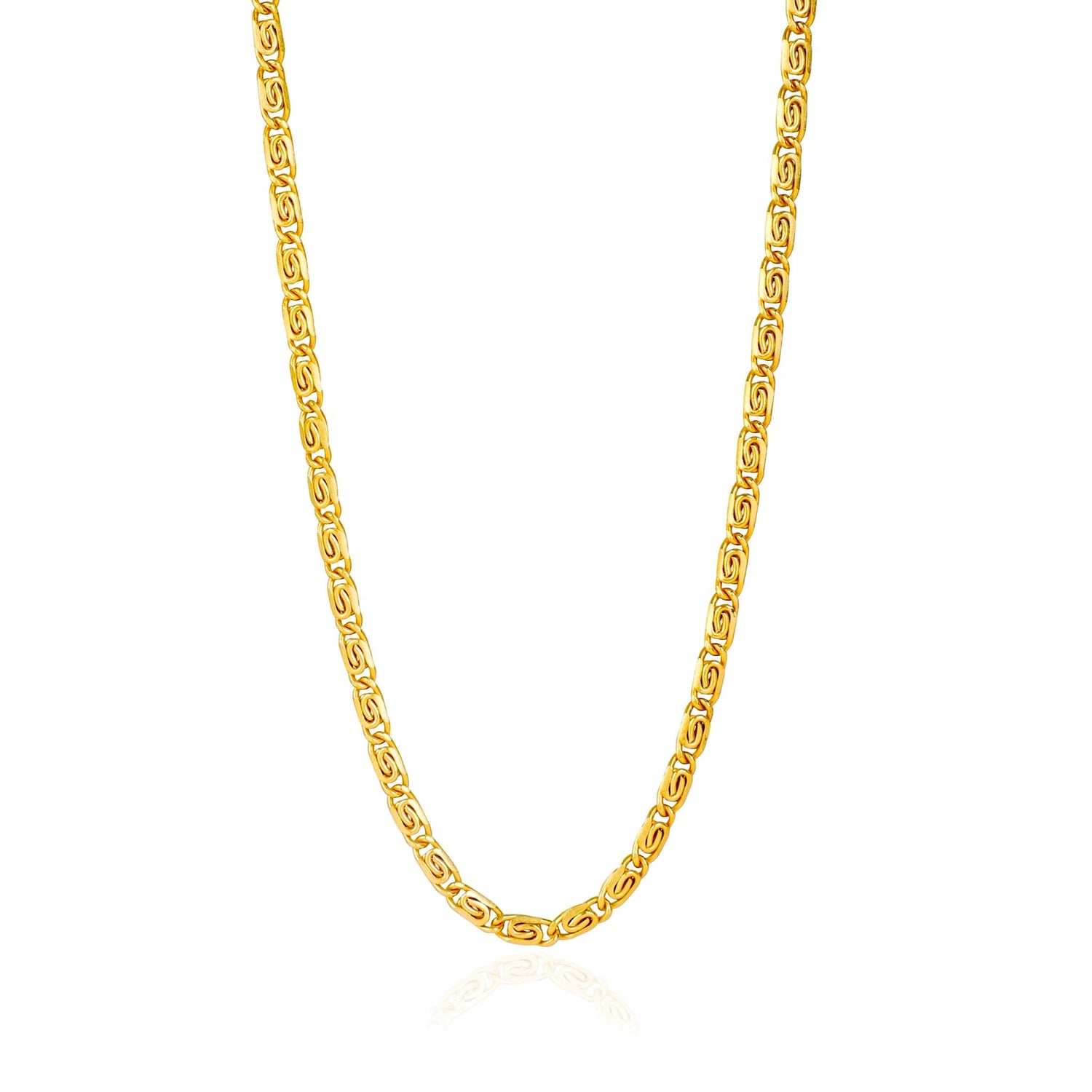 Figaro Chain Necklace Gold 19"(48cm)