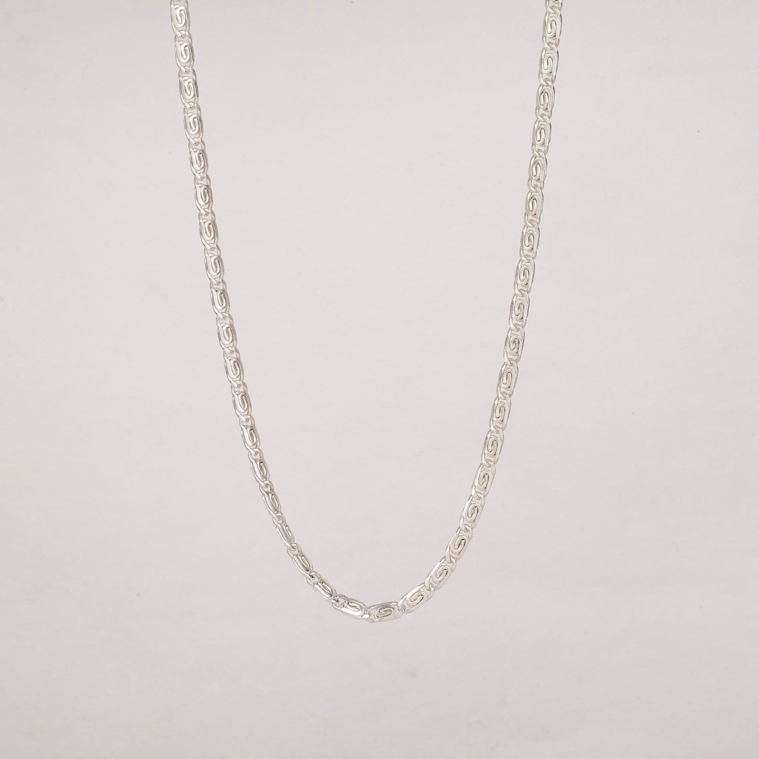 Figaro Chain Necklace Silver 19"