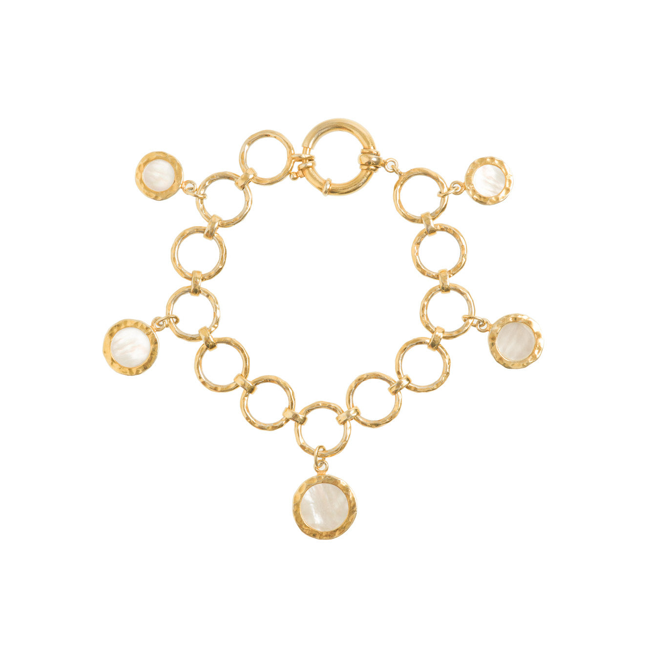 Forged Circular Bracelet, Gold