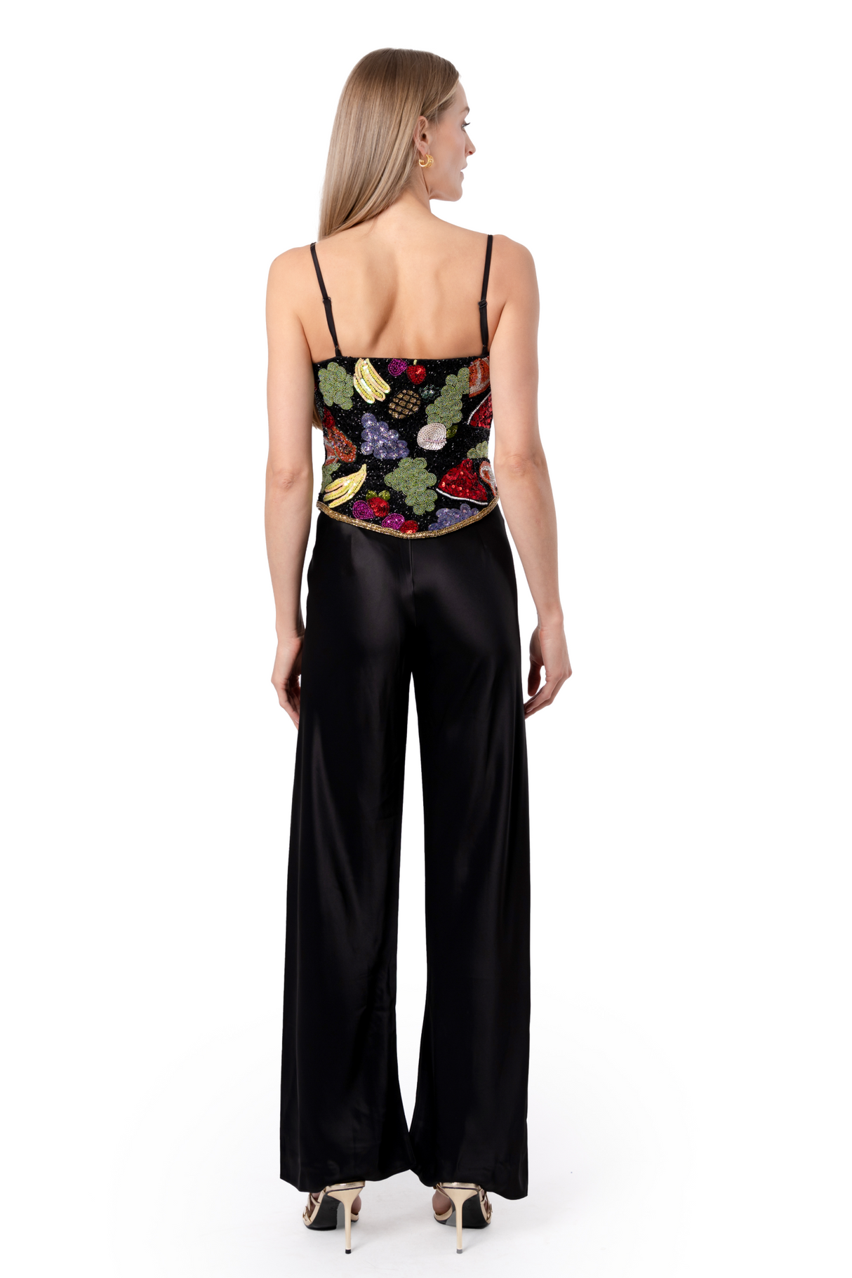 Fruit Hand-Beaded Embellished Corset Top
