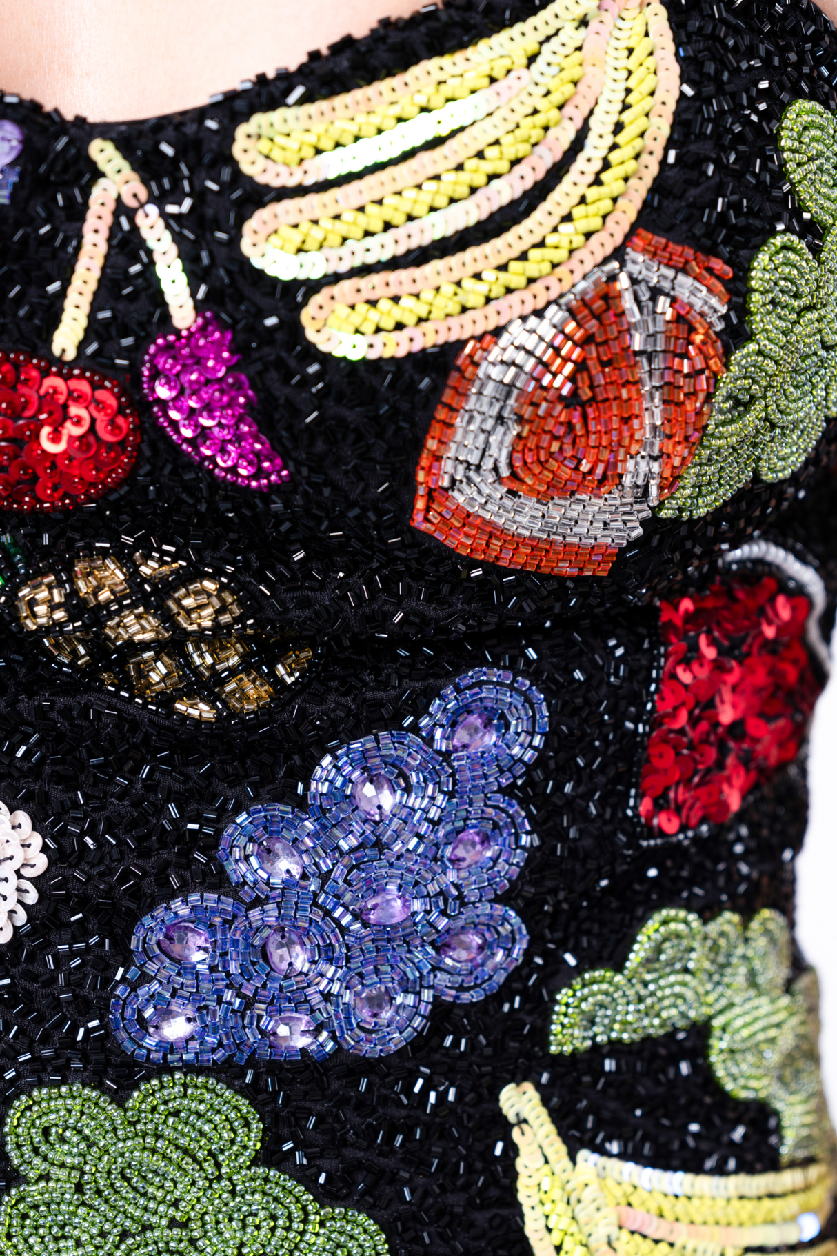 Fruit Hand-Beaded Embellished Corset Top