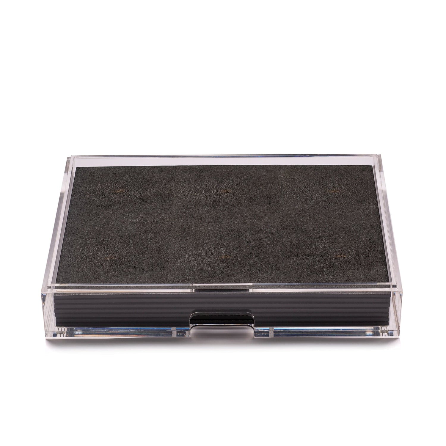 Grand Matbox Clear - Shagreen Chocolate