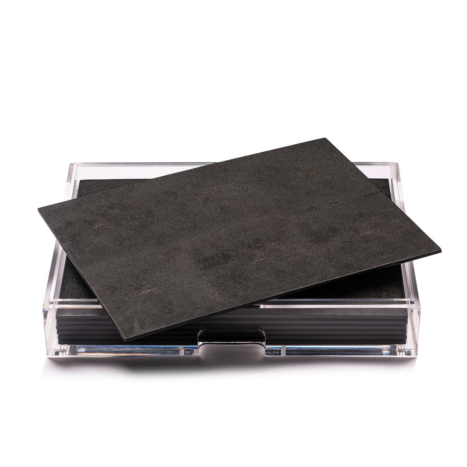 Grand Matbox Clear - Shagreen Chocolate