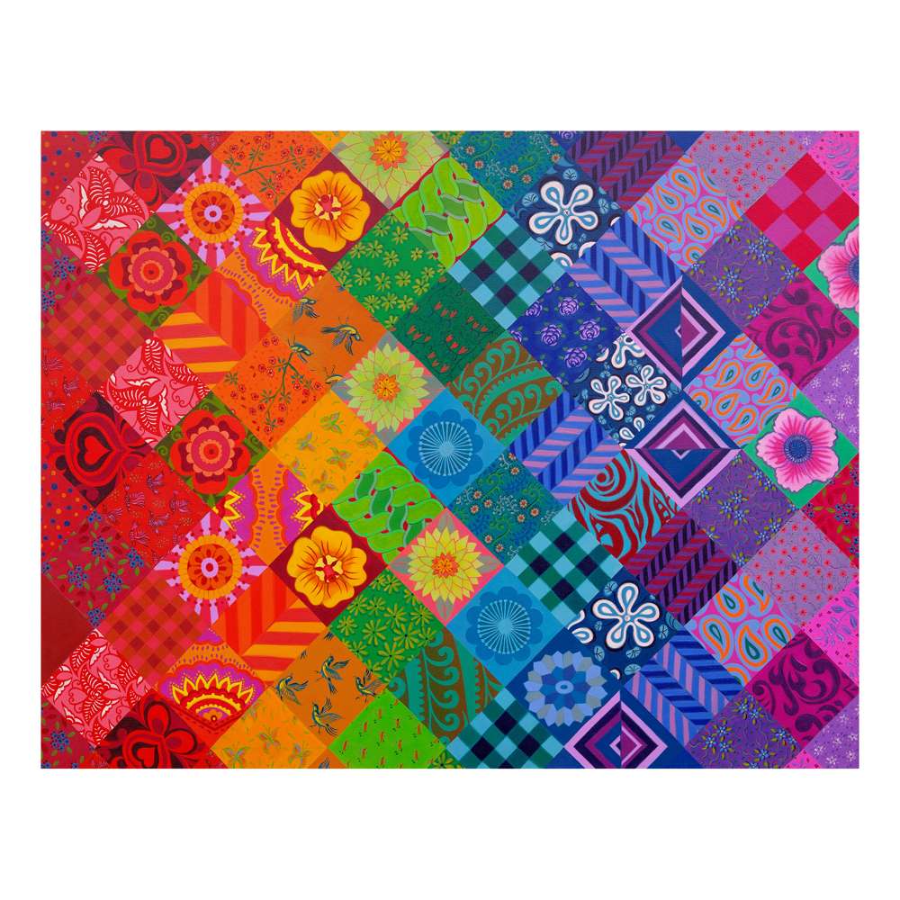 Patchwork Rainbow 1000 Piece Jigsaw Puzzle