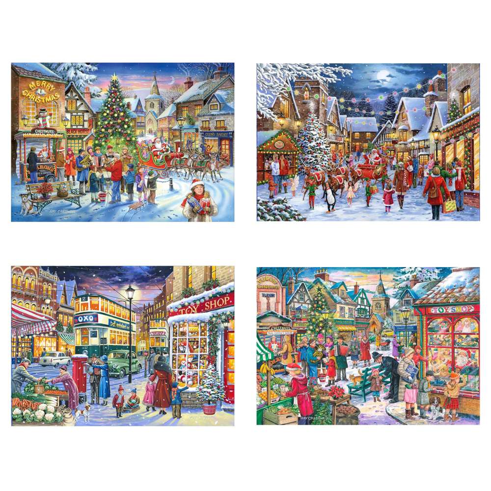 Christmas Shopping - 4 X 500 Piece Jigsaw Puzzle