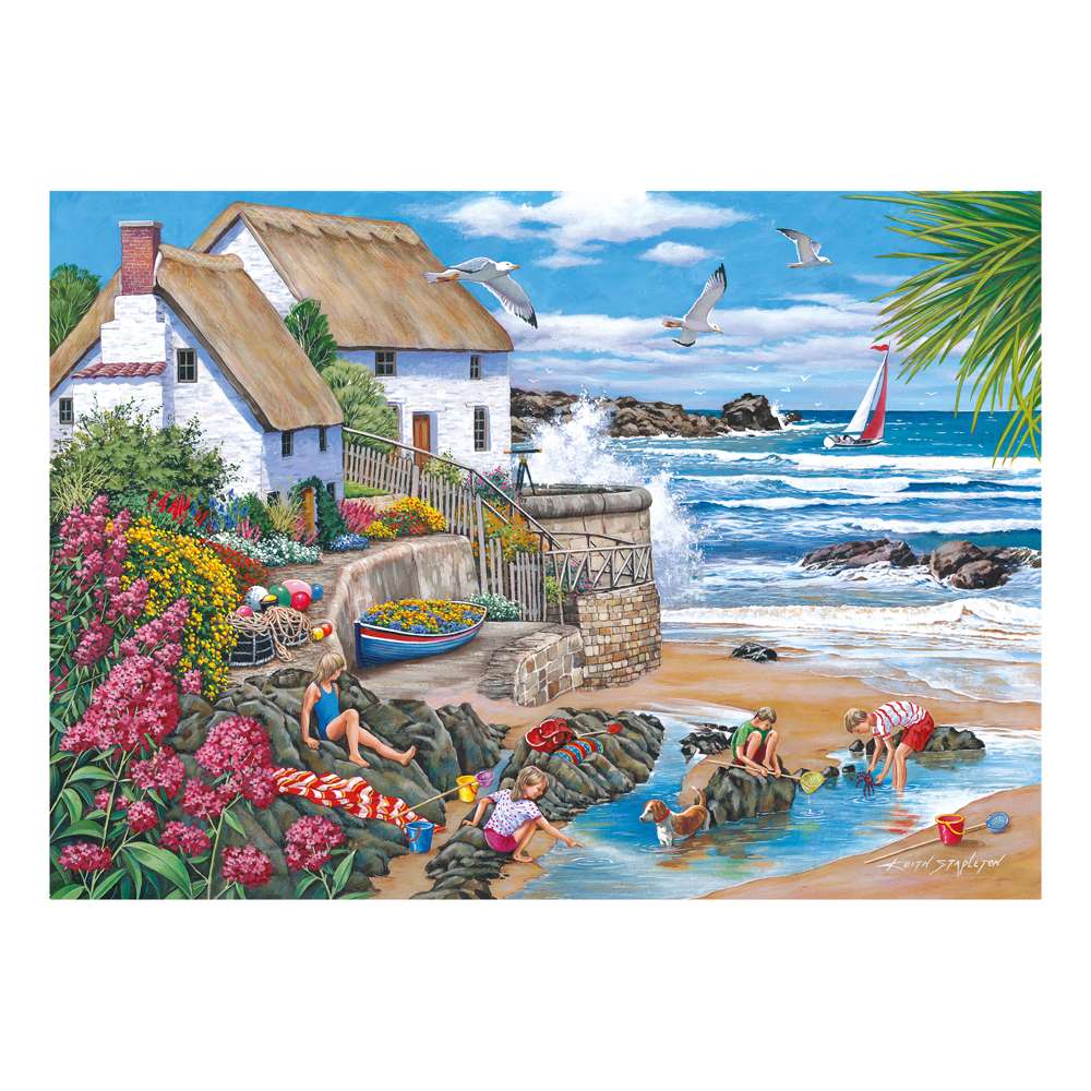 Seaspray Cottages BIG 500 Piece Jigsaw Puzzle