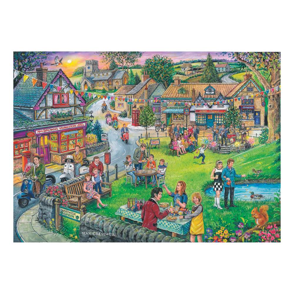 Sixties Green BIG 250 Piece Jigsaw Puzzle