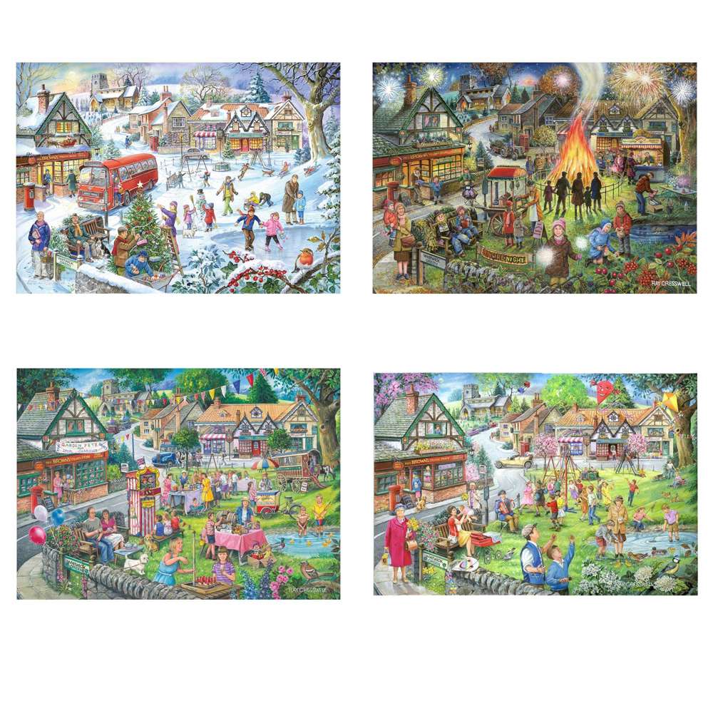 Seasons on the Green - 4 X 500 Piece Jigsaw Puzzle