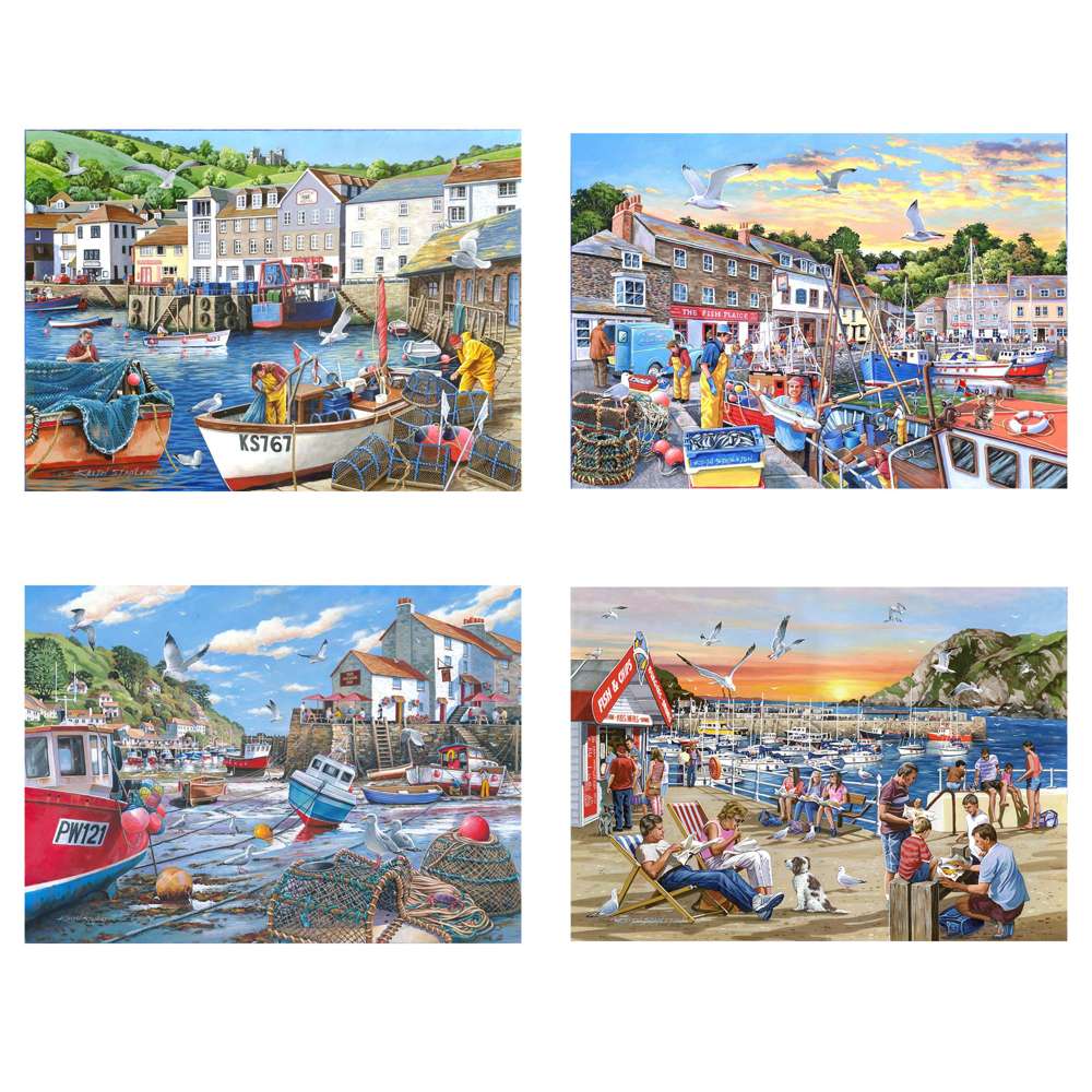 Days at the Dock - 4 X 500 Piece Jigsaw Puzzle