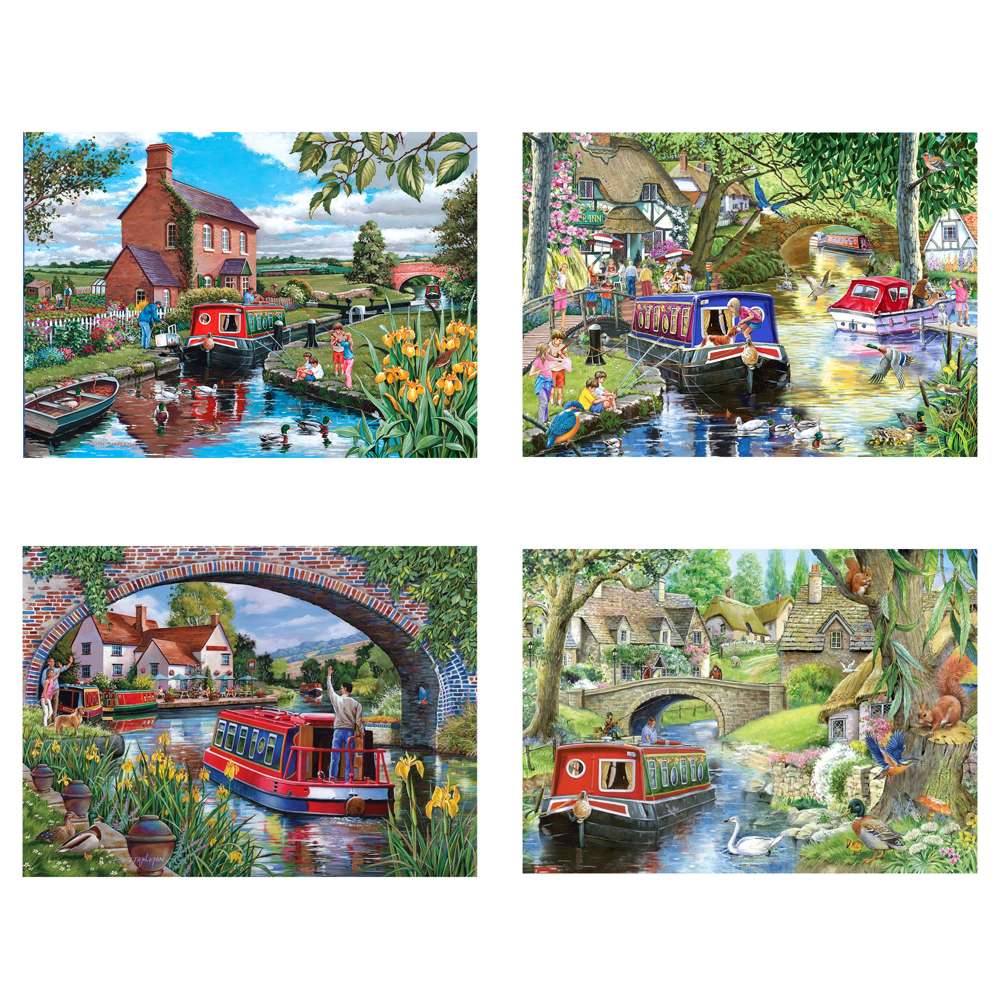 Cruising the Canals - 4 X 500 Piece Jigsaw Puzzle