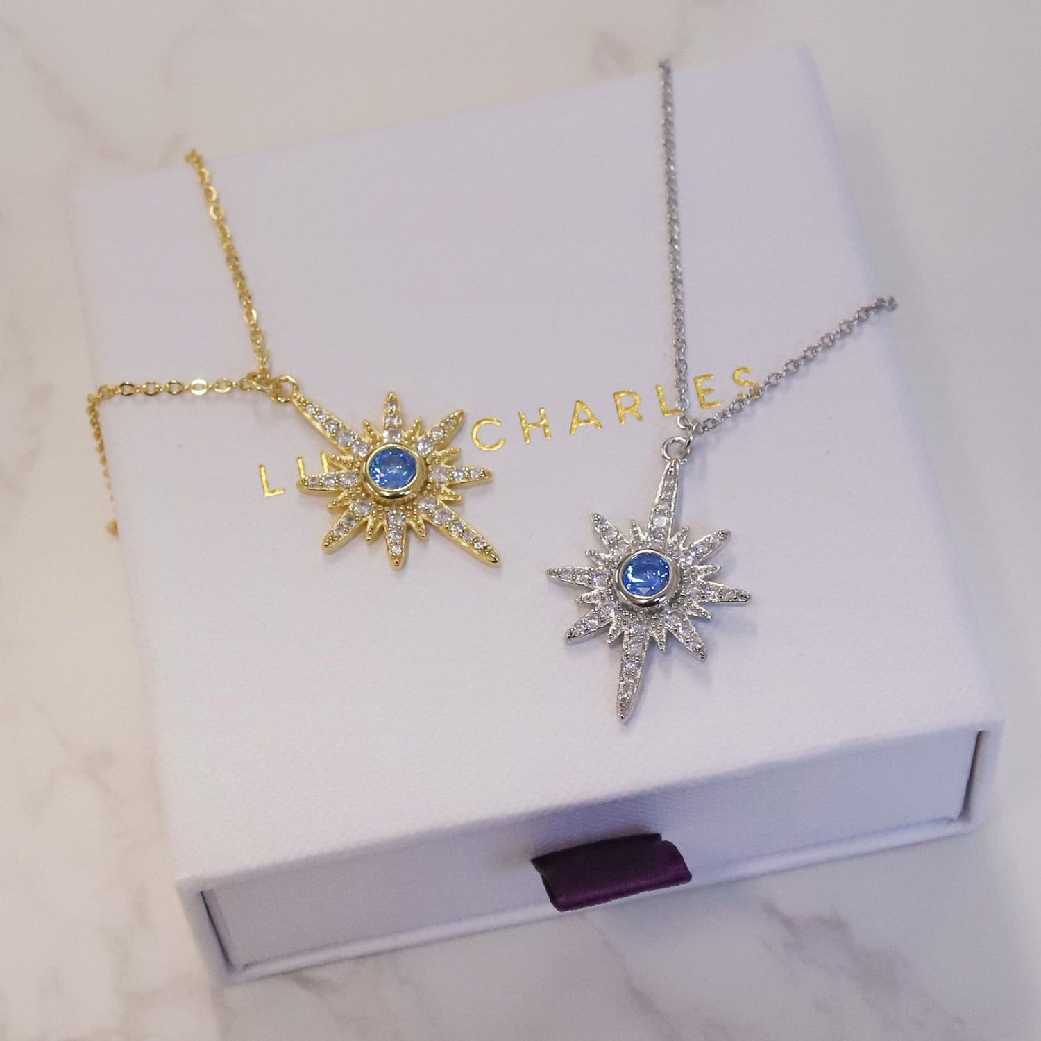 Heidi North Star Birthstone Necklace | 925 Sterling Silver