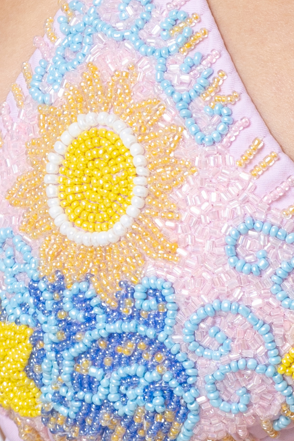 High Tide Hand-Beaded Embellished Bikini Top