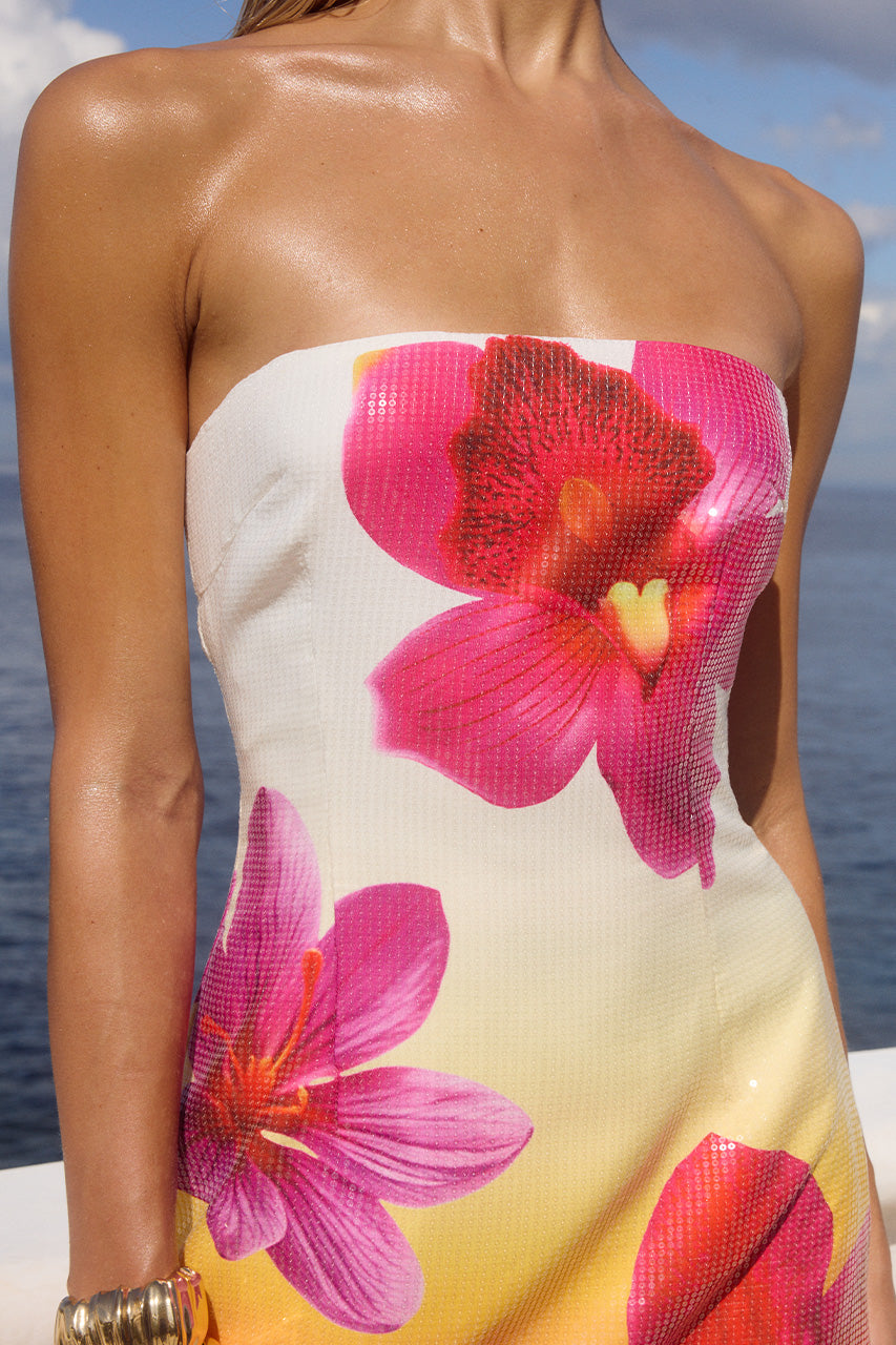 Runaway the Label IBIZA MINI DRESS - TROPICAL OMBRE