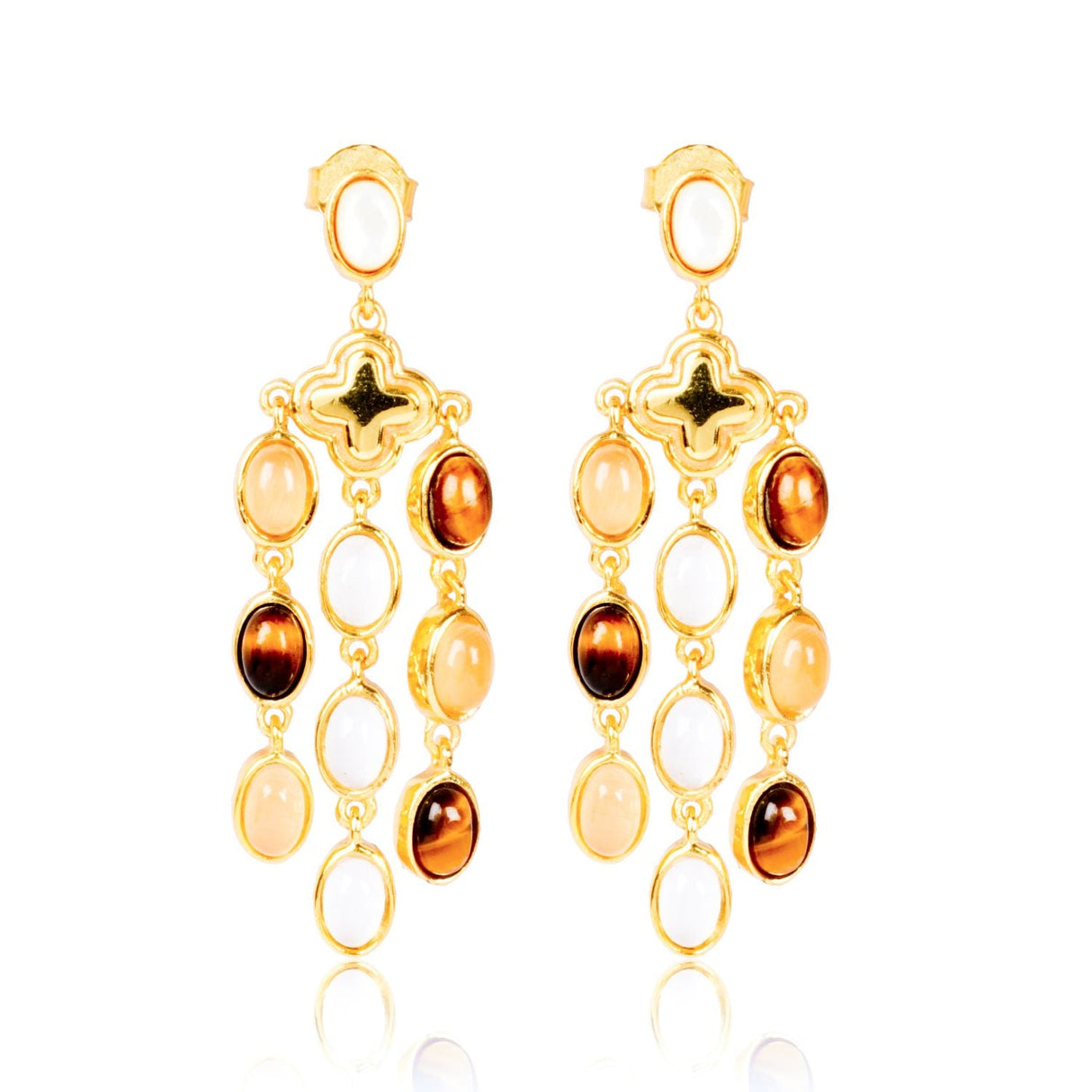 Earthy Tone Chandelier Earrings