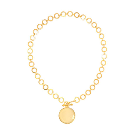 Sparkling White Crystal Pendant With Loop Chain & T Lock