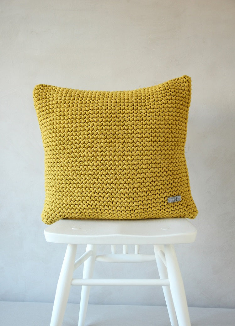 Knitted Square Cushion | GOLDEN KIWI