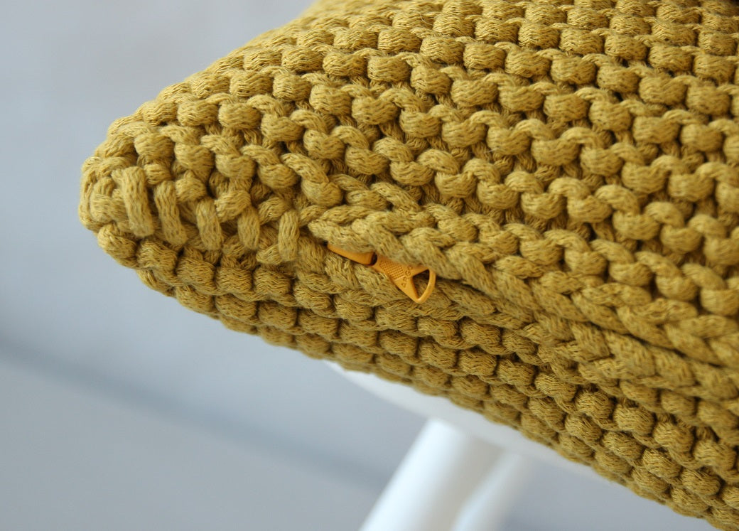 Knitted Square Cushion | GOLDEN KIWI