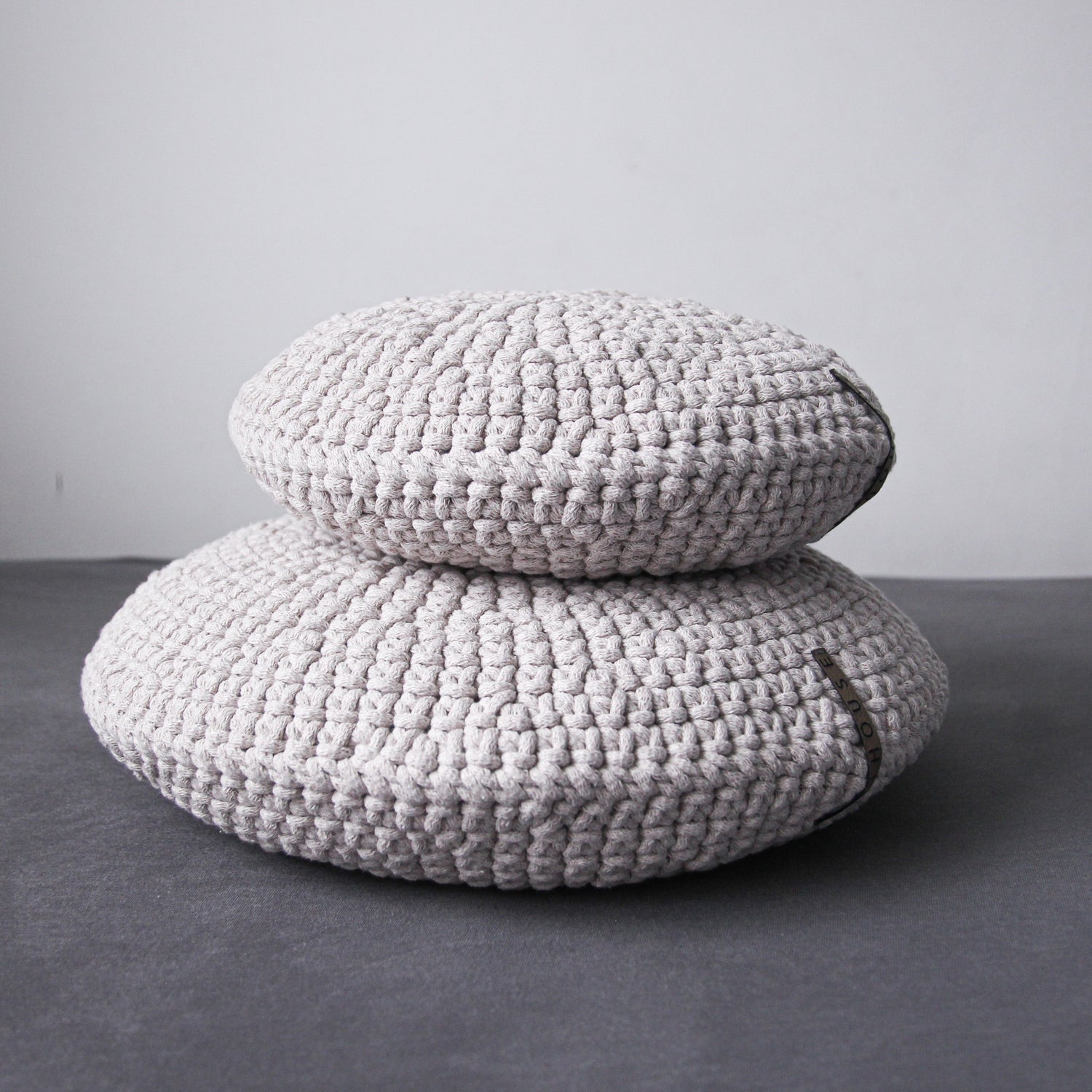 Crochet Round Cushion | OATMEAL