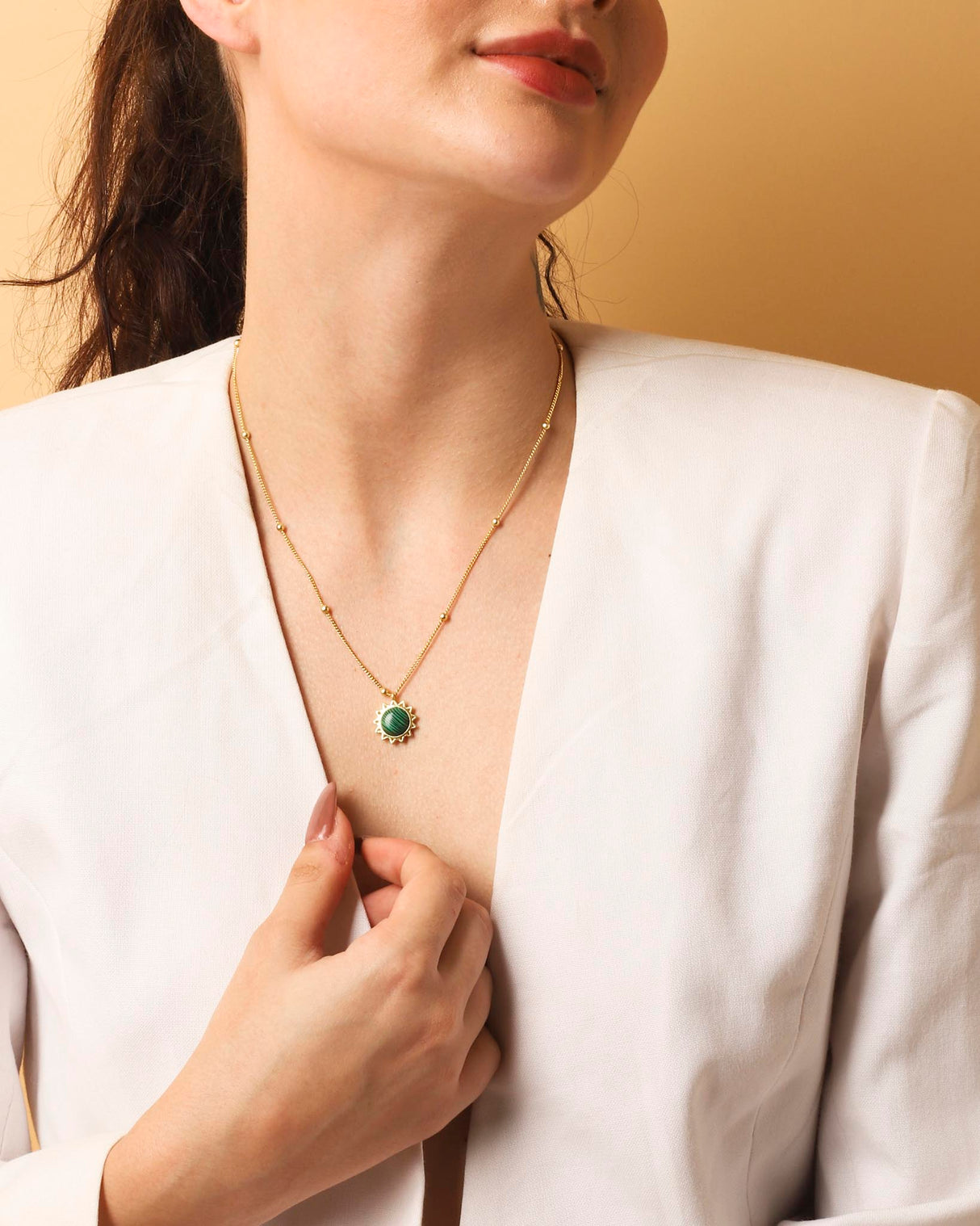 Malachite Necklace "Stellar Elegance"