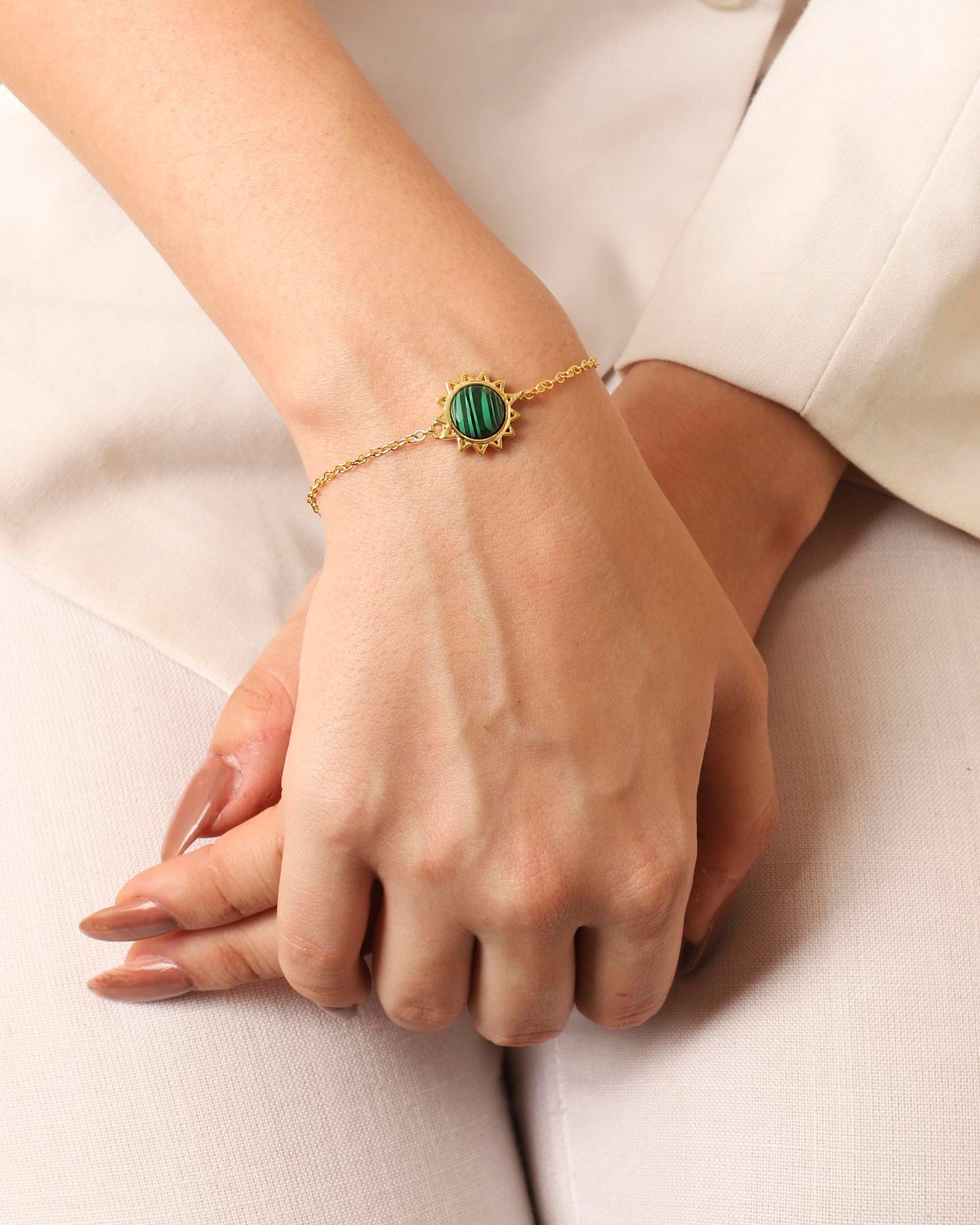 Malachite Bracelet "Stellar Elegance"