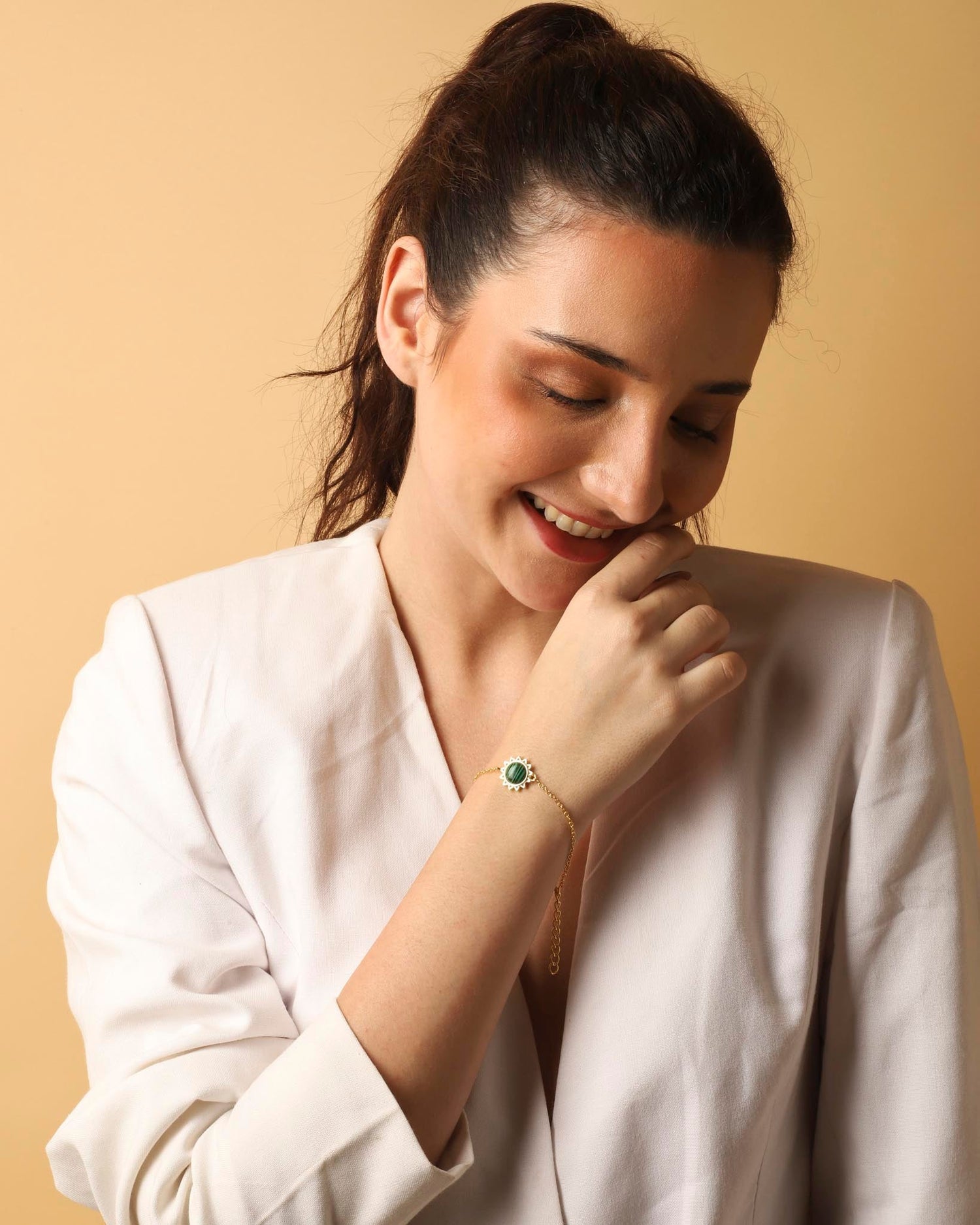 Malachite Bracelet "Stellar Elegance"