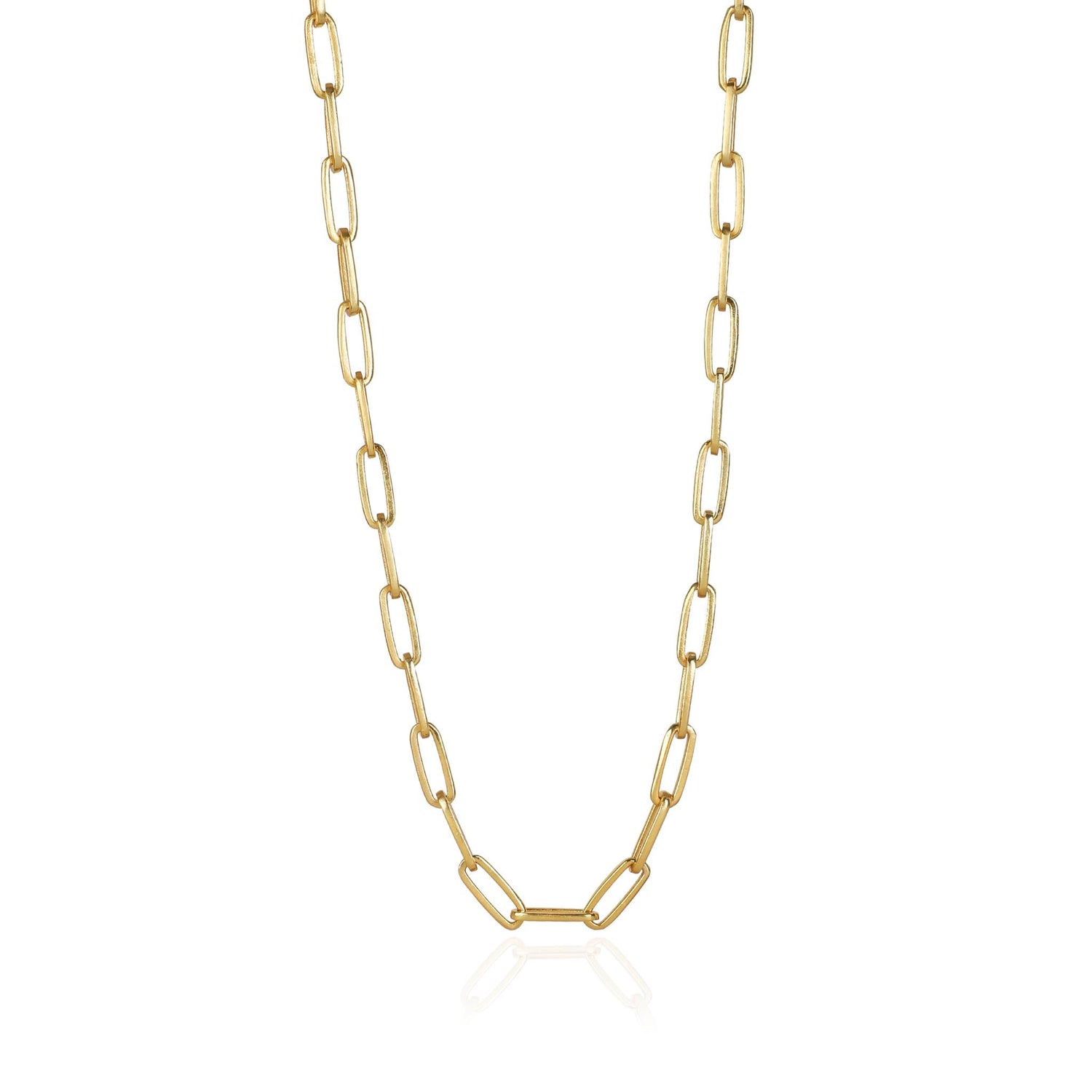 Paperclip Chain Necklace Gold (Large)