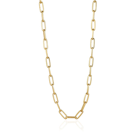 Paperclip Chain Necklace Gold (Large)