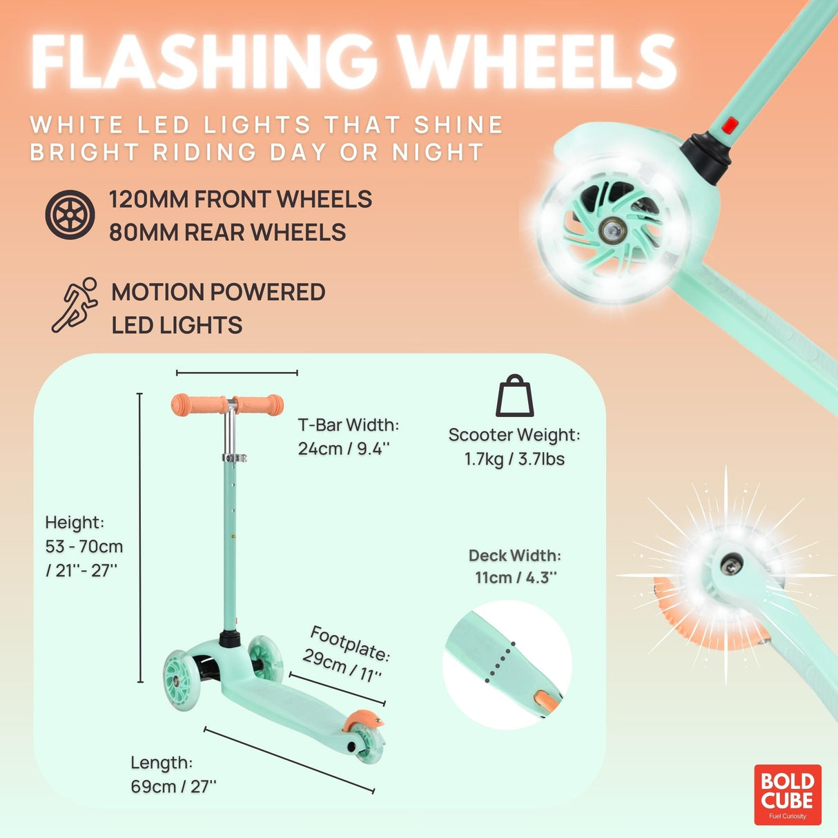 Mint - Teeny 3 Wheel Scooter