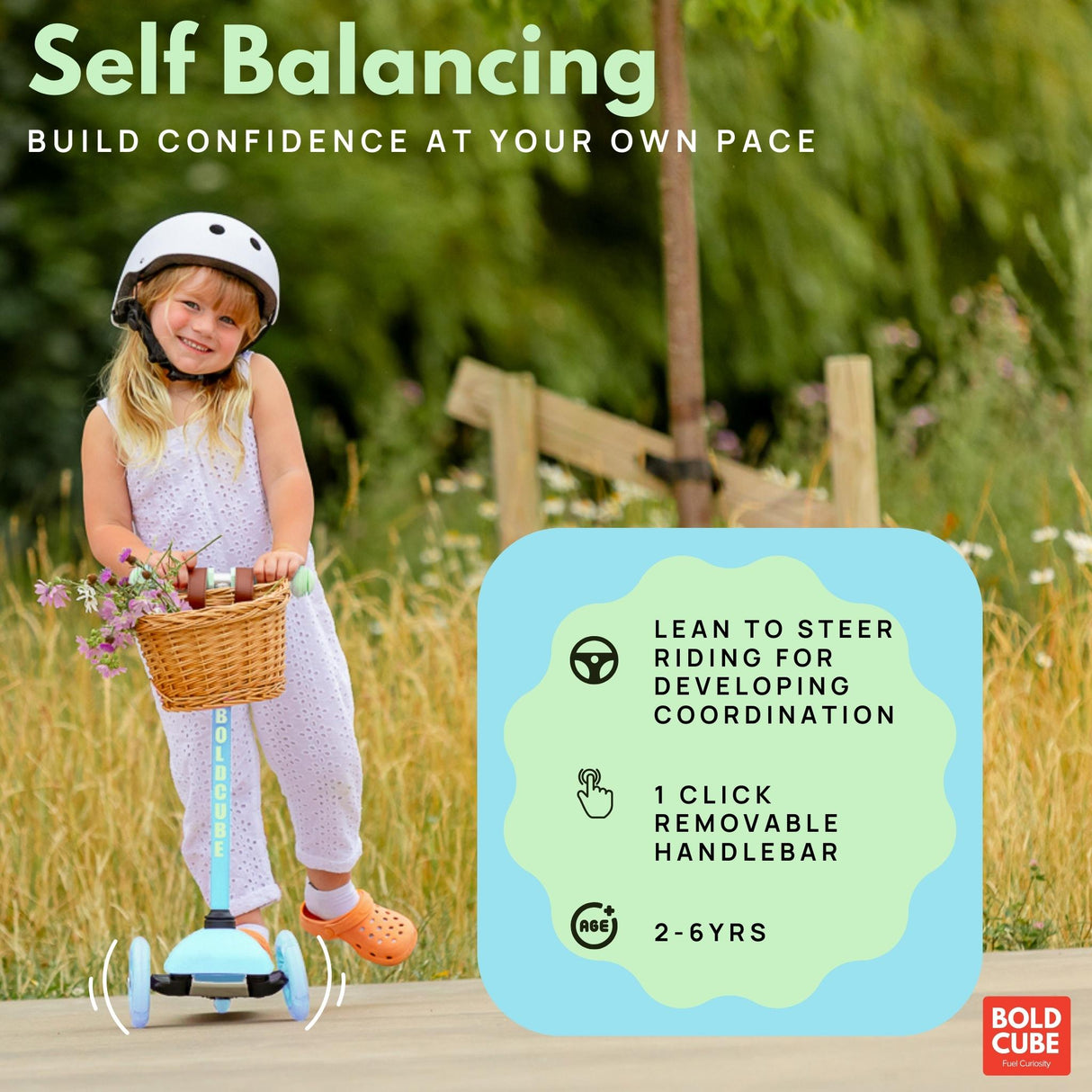 Blue & Green - Teeny 3 Wheel Scooter